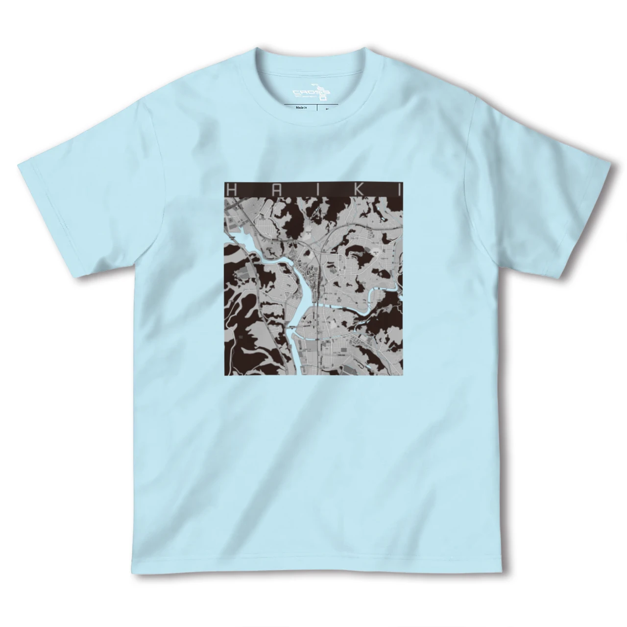 【早岐(長崎県)】地図柄ヘビーウェイトTシャツ