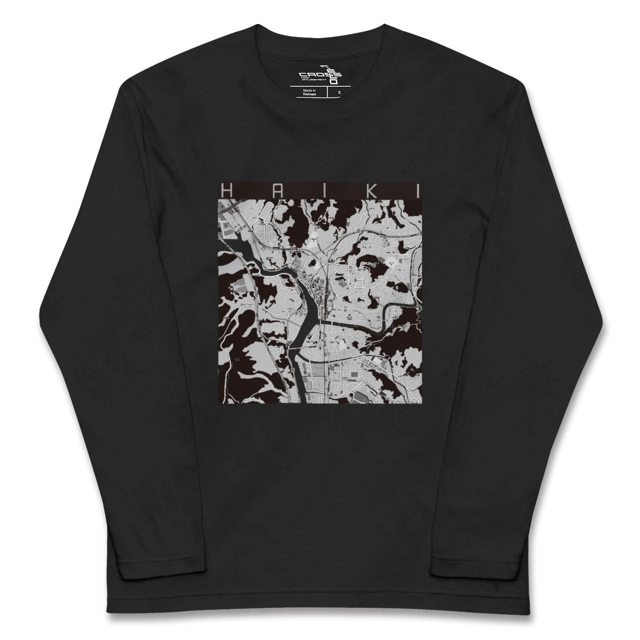 【早岐(長崎県)】地図柄ロングスリーブTシャツ