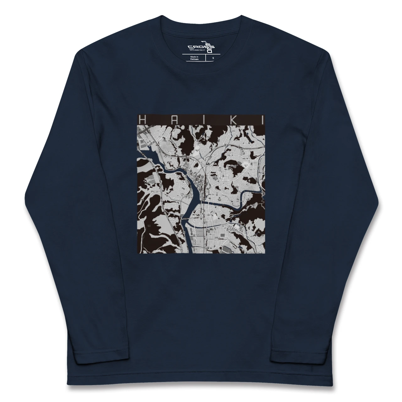 【早岐(長崎県)】地図柄ロングスリーブTシャツ