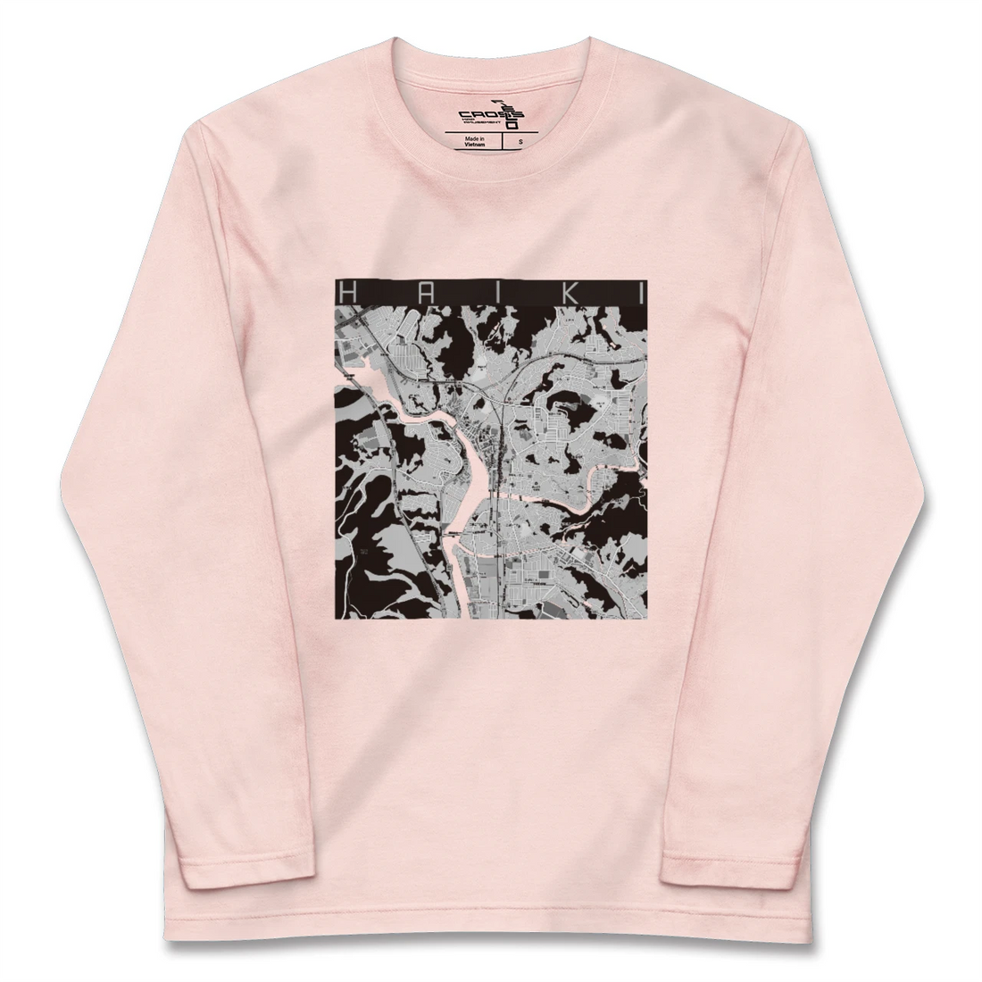 【早岐(長崎県)】地図柄ロングスリーブTシャツ