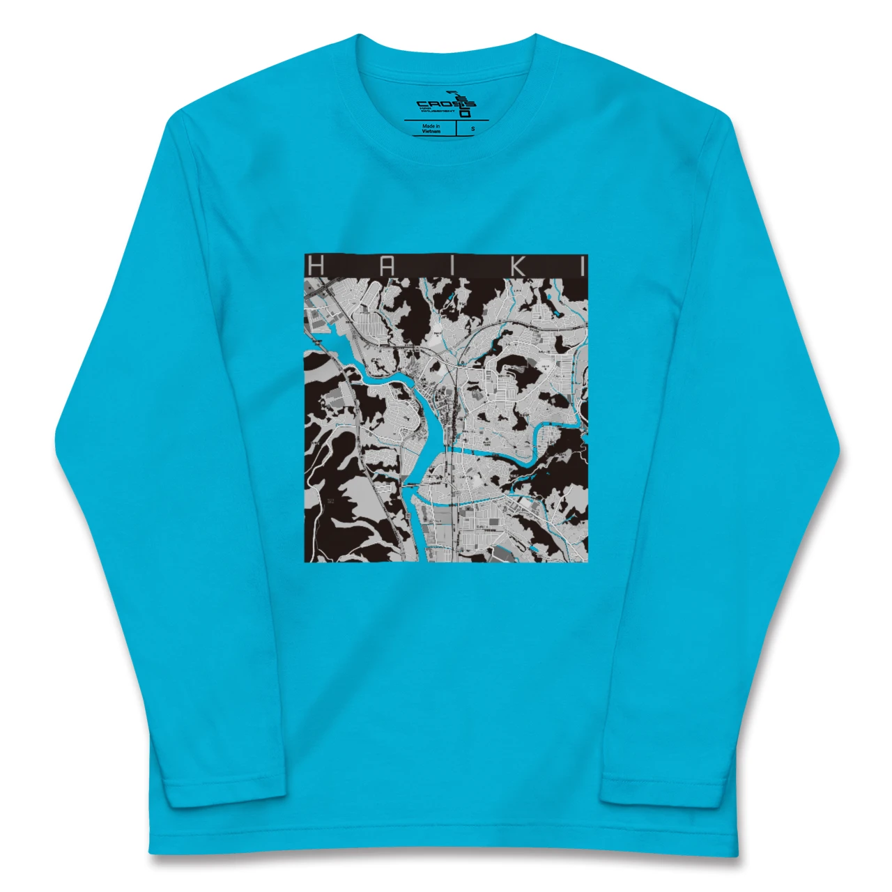 【早岐(長崎県)】地図柄ロングスリーブTシャツ