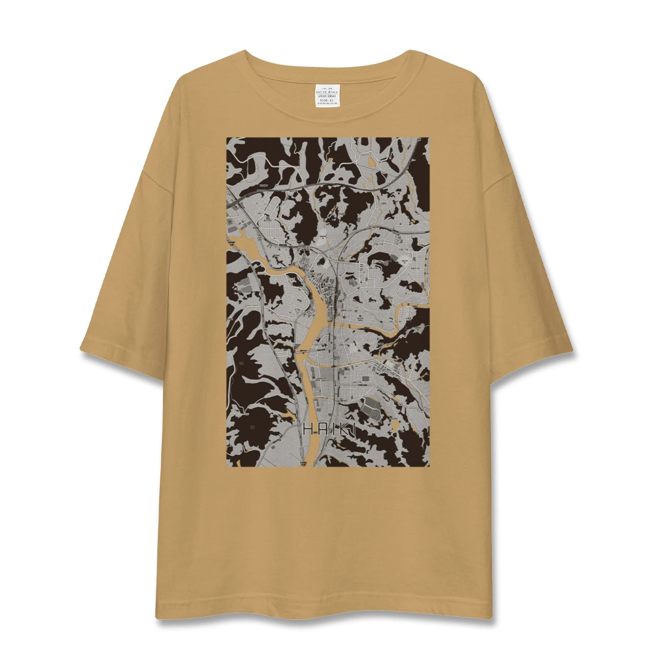 【早岐(長崎県)】地図柄ビッグシルエットTシャツ