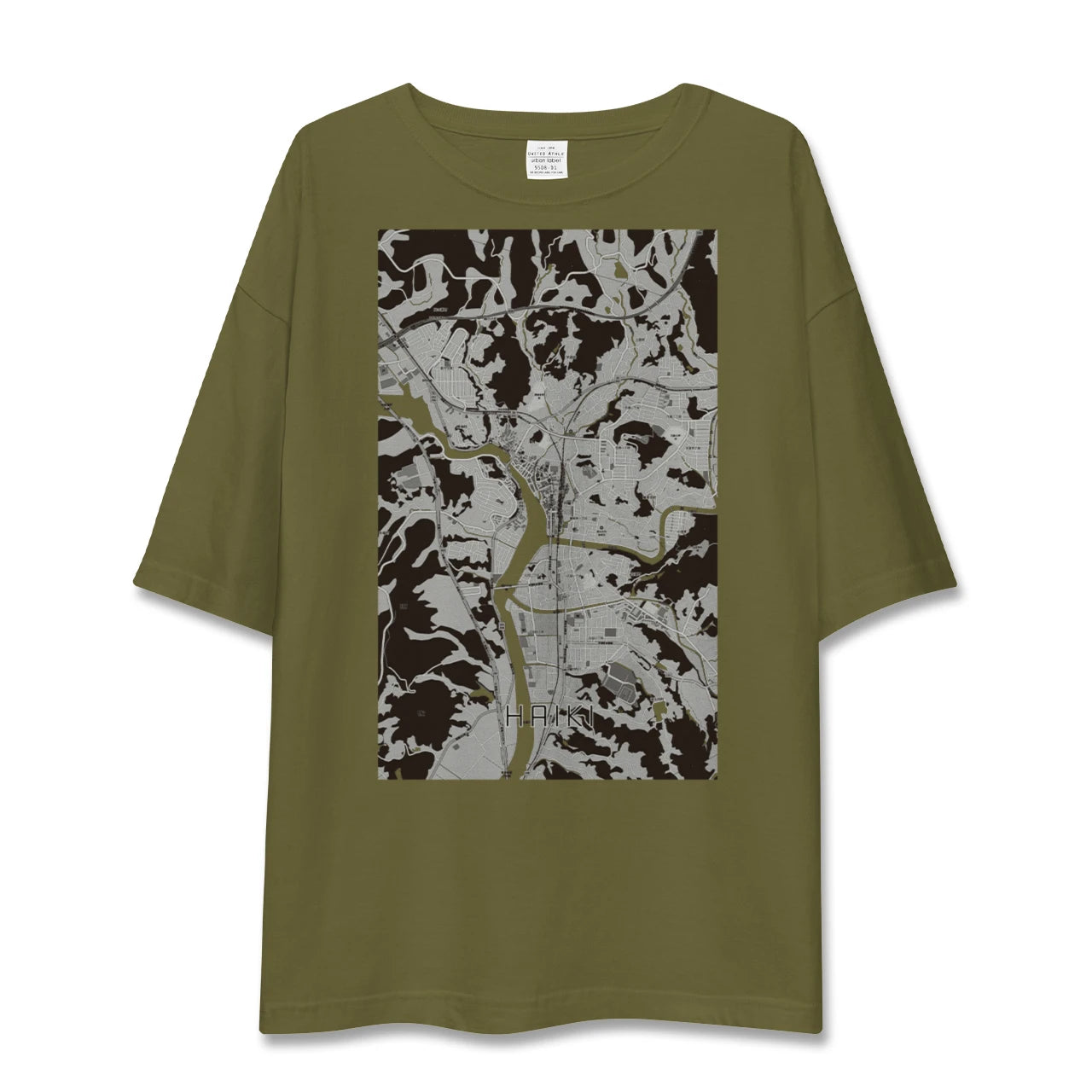 【早岐(長崎県)】地図柄ビッグシルエットTシャツ