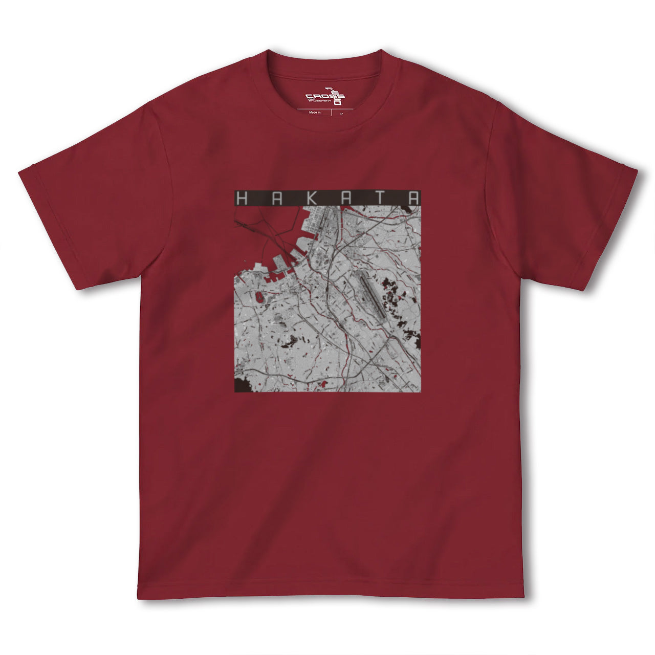 【博多(福岡県)】地図柄ヘビーウェイトTシャツ