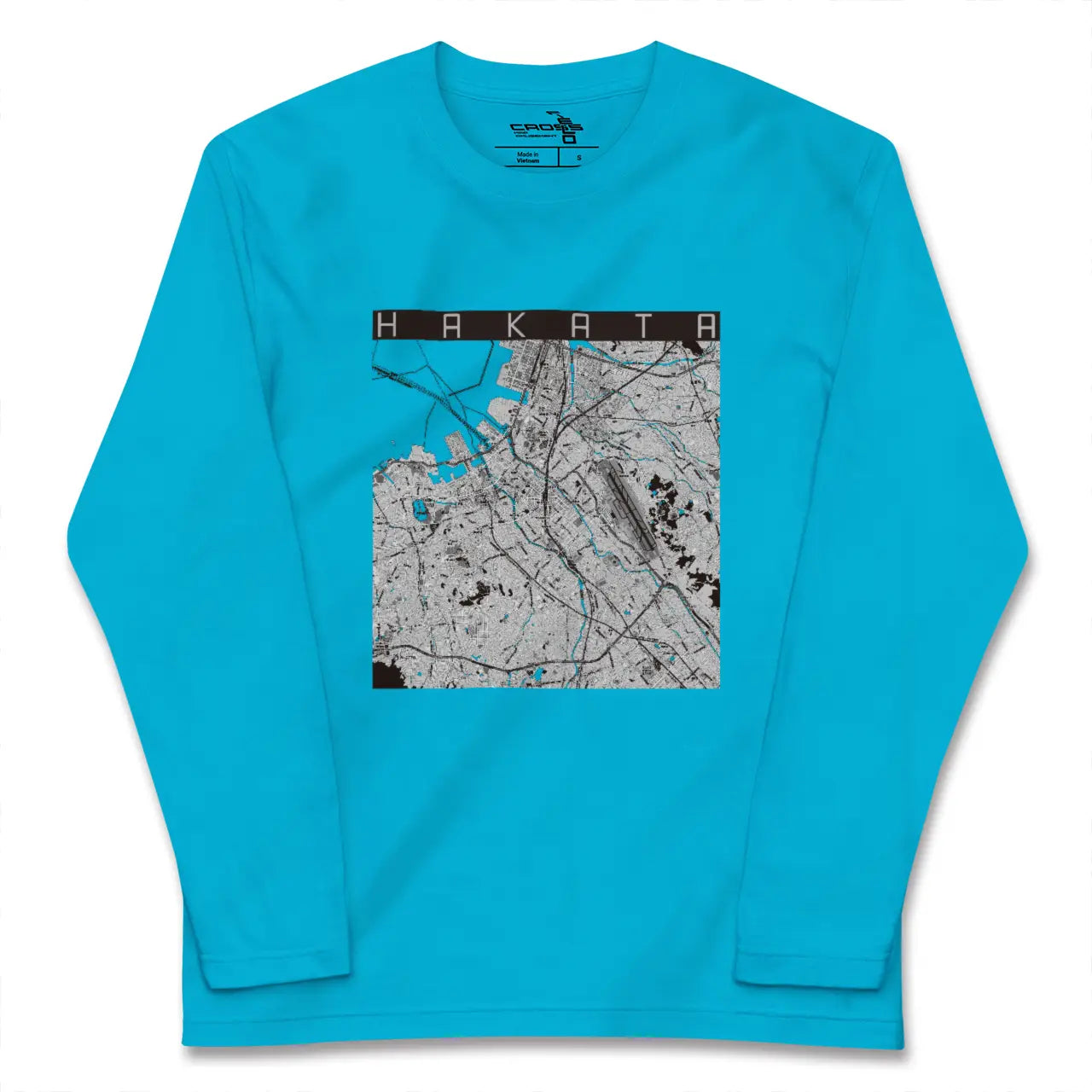 【博多(福岡県)】地図柄ロングスリーブTシャツ