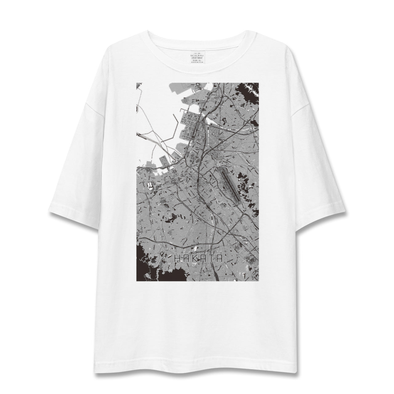 【博多(福岡県)】地図柄ビッグシルエットTシャツ