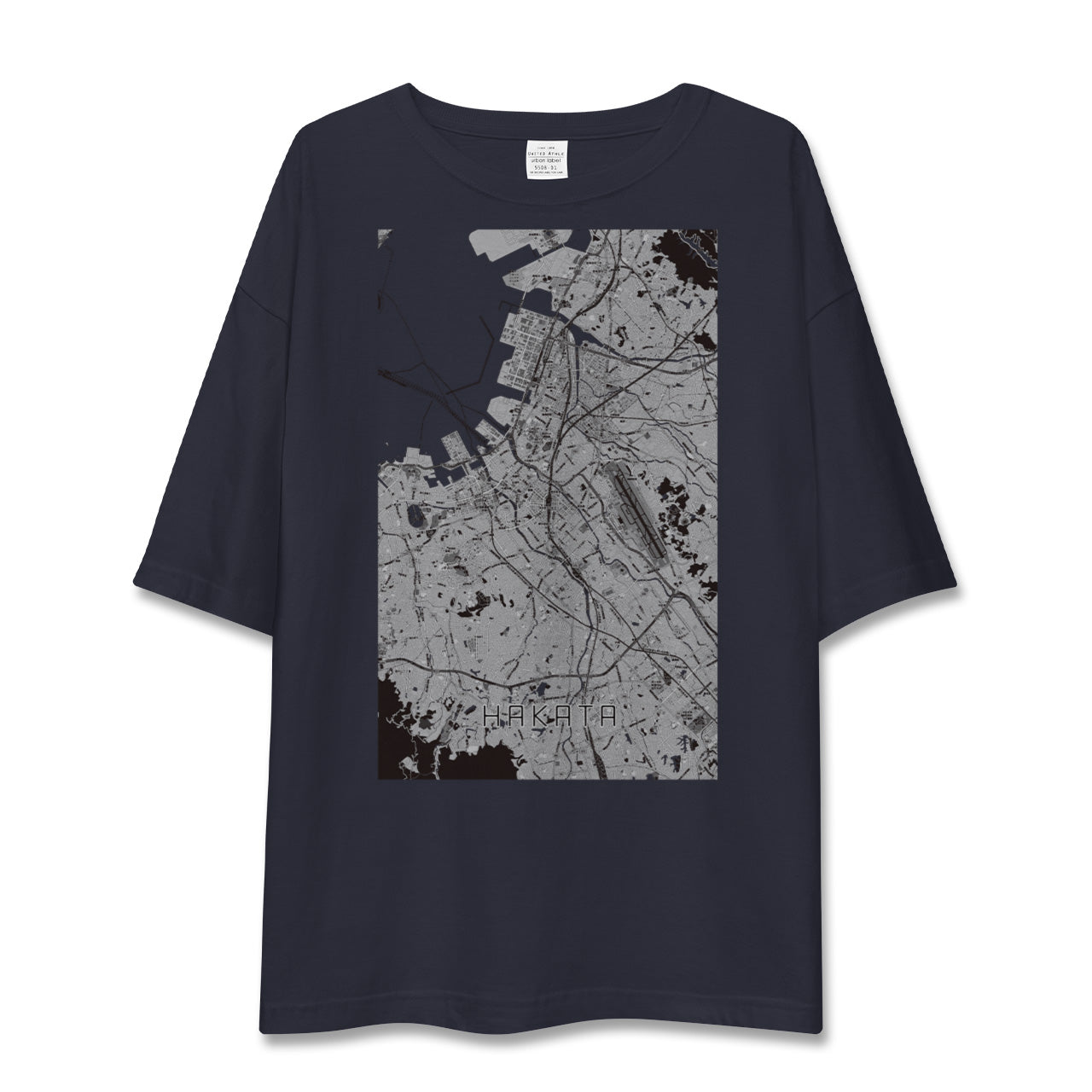 【博多(福岡県)】地図柄ビッグシルエットTシャツ