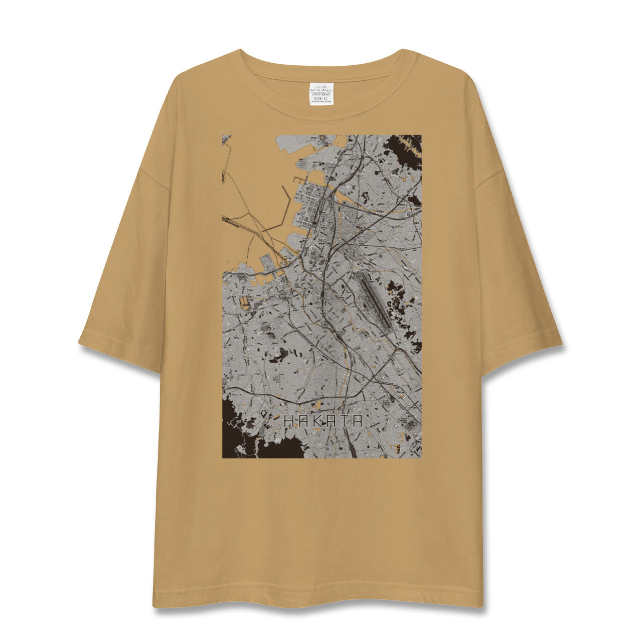 【博多(福岡県)】地図柄ビッグシルエットTシャツ