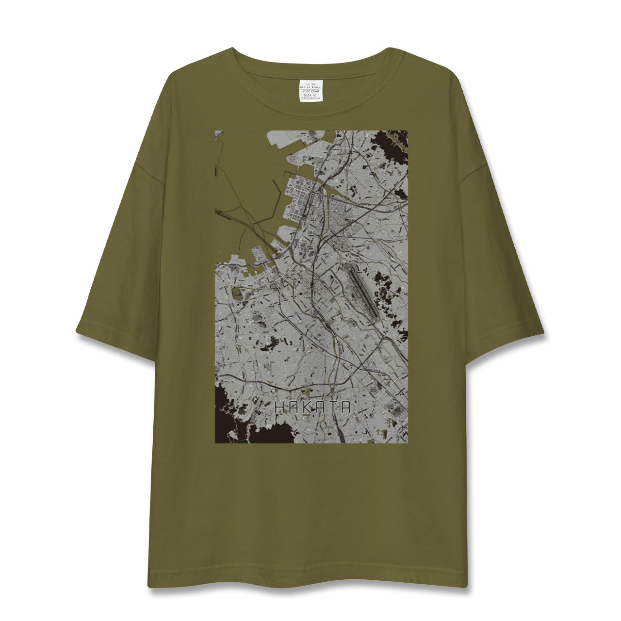 【博多(福岡県)】地図柄ビッグシルエットTシャツ