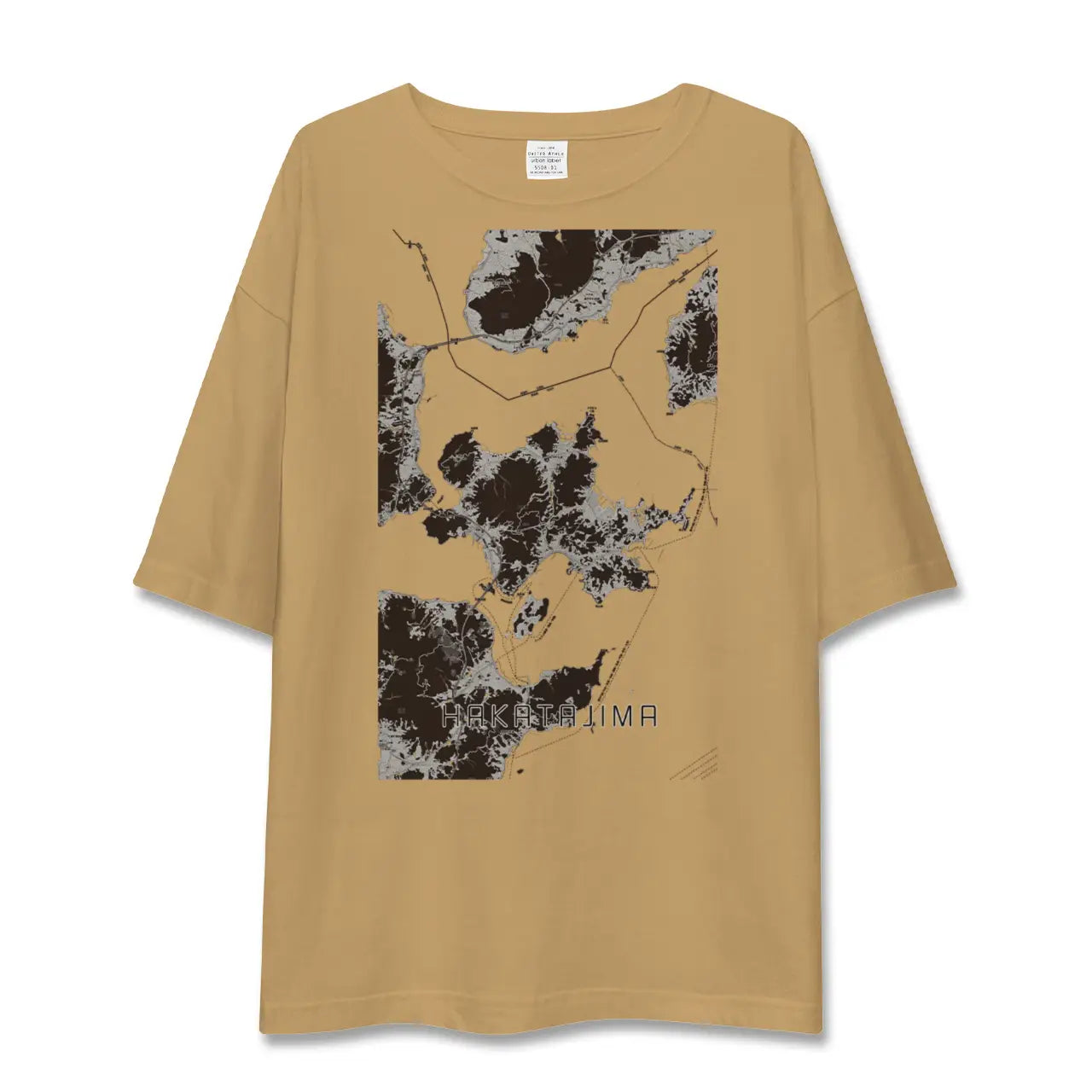 【伯方島(愛媛県)】地図柄ビッグシルエットTシャツ