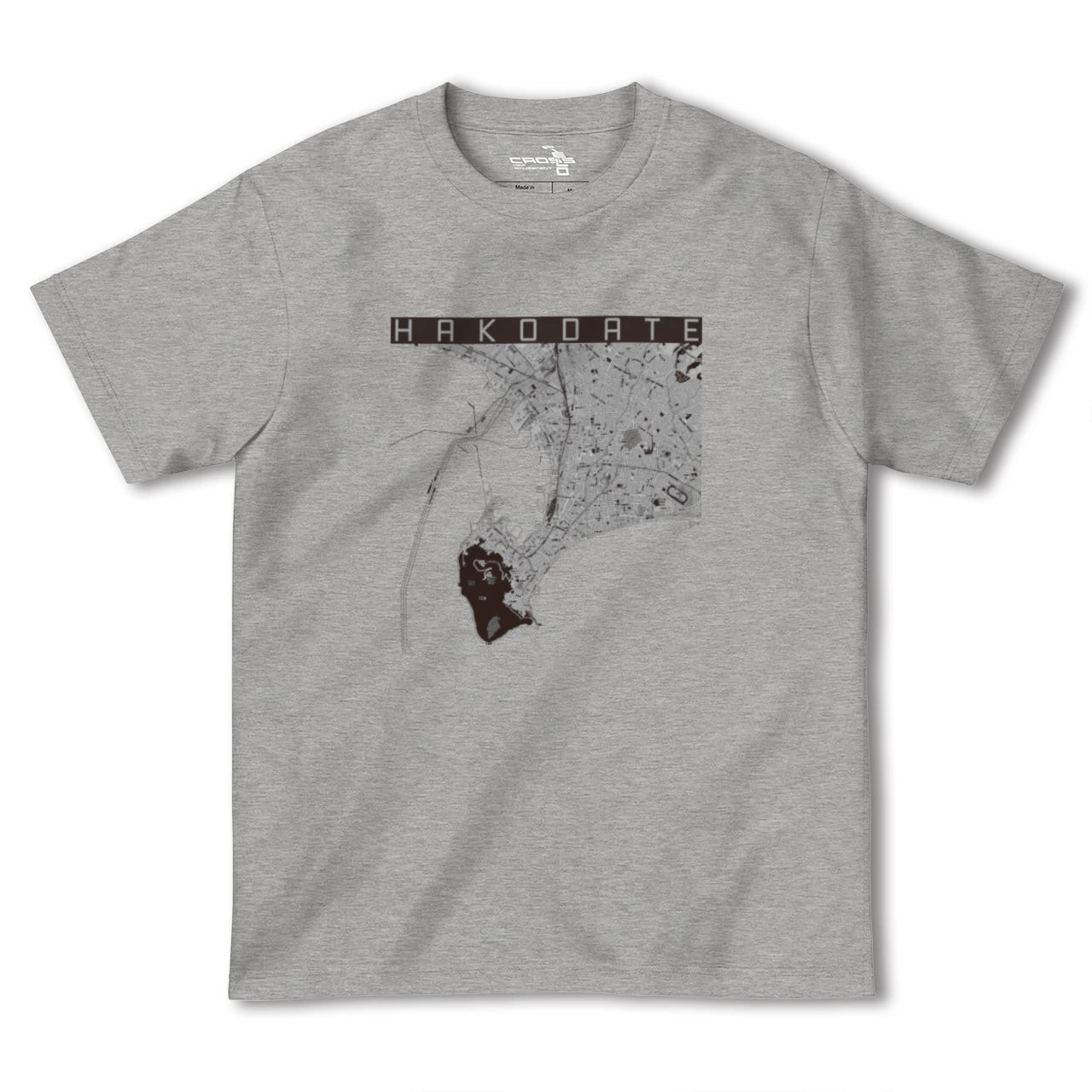 【函館2(北海道)】地図柄ヘビーウェイトTシャツ