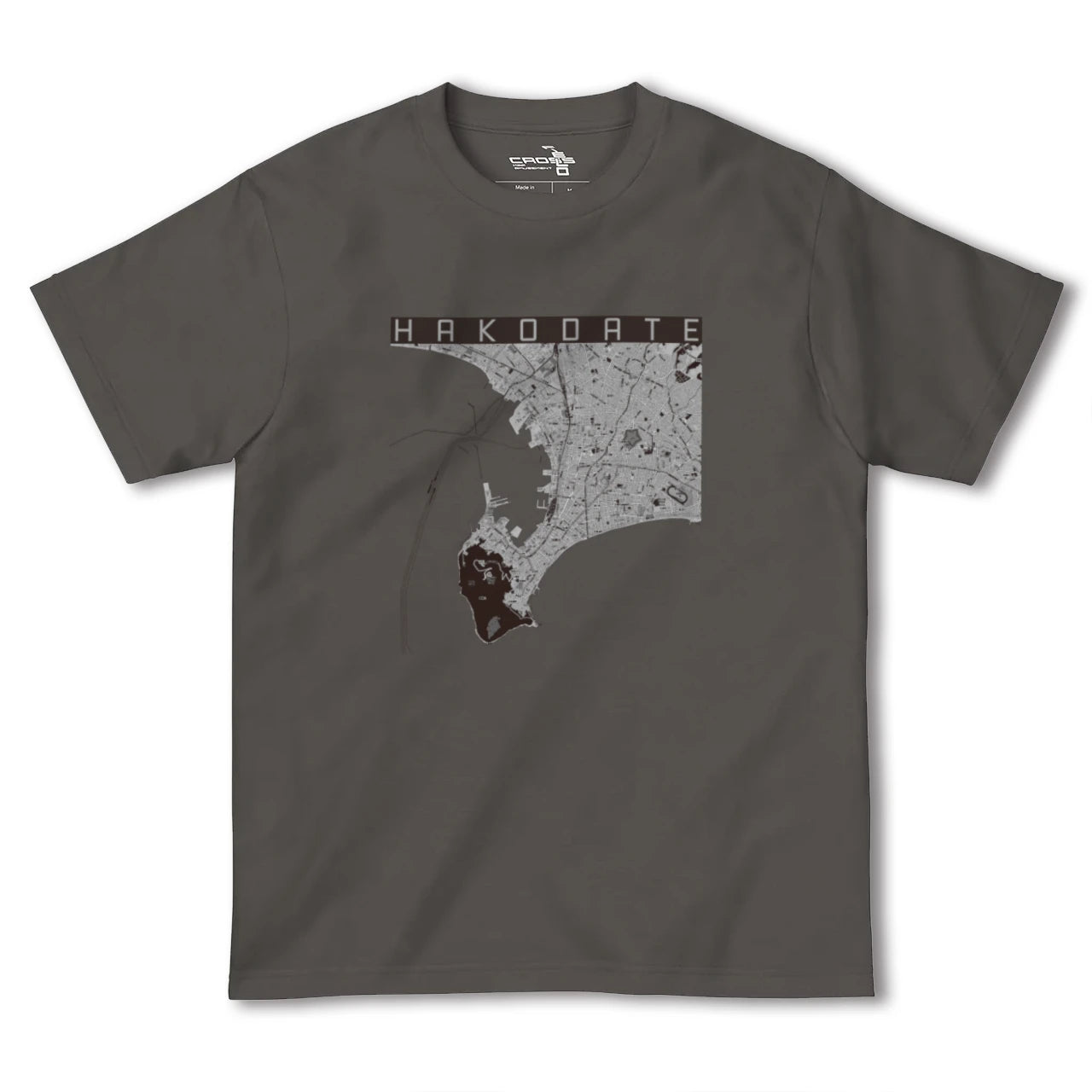 【函館2(北海道)】地図柄ヘビーウェイトTシャツ