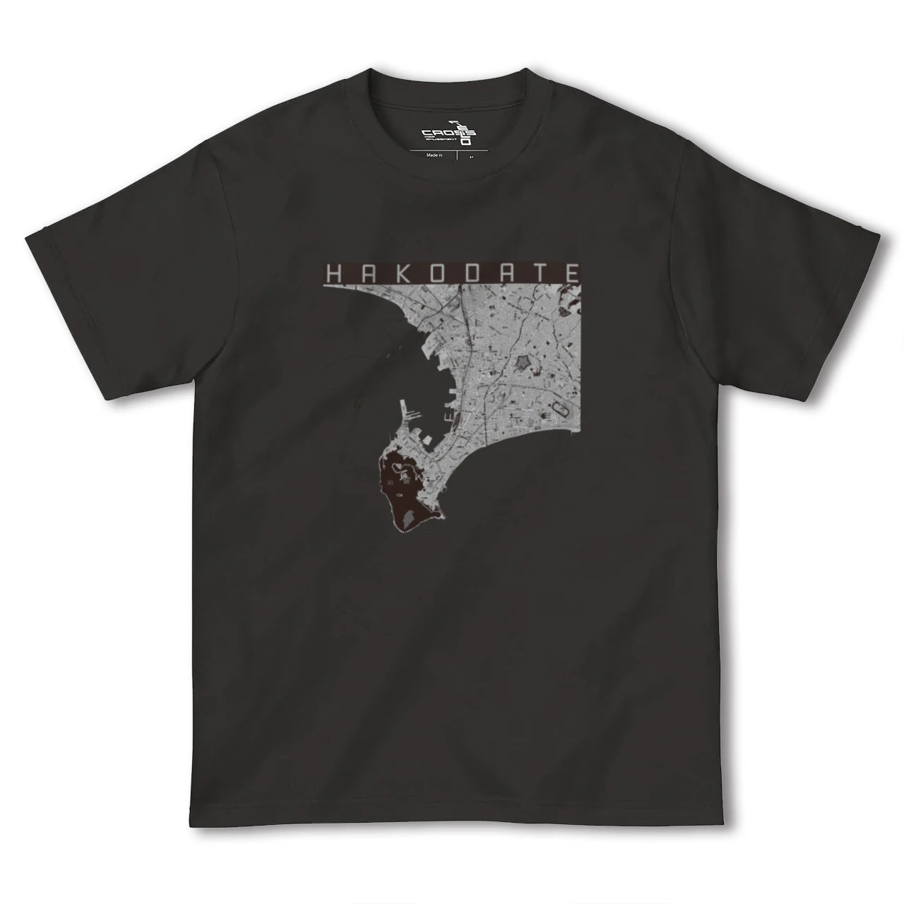 【函館2(北海道)】地図柄ヘビーウェイトTシャツ
