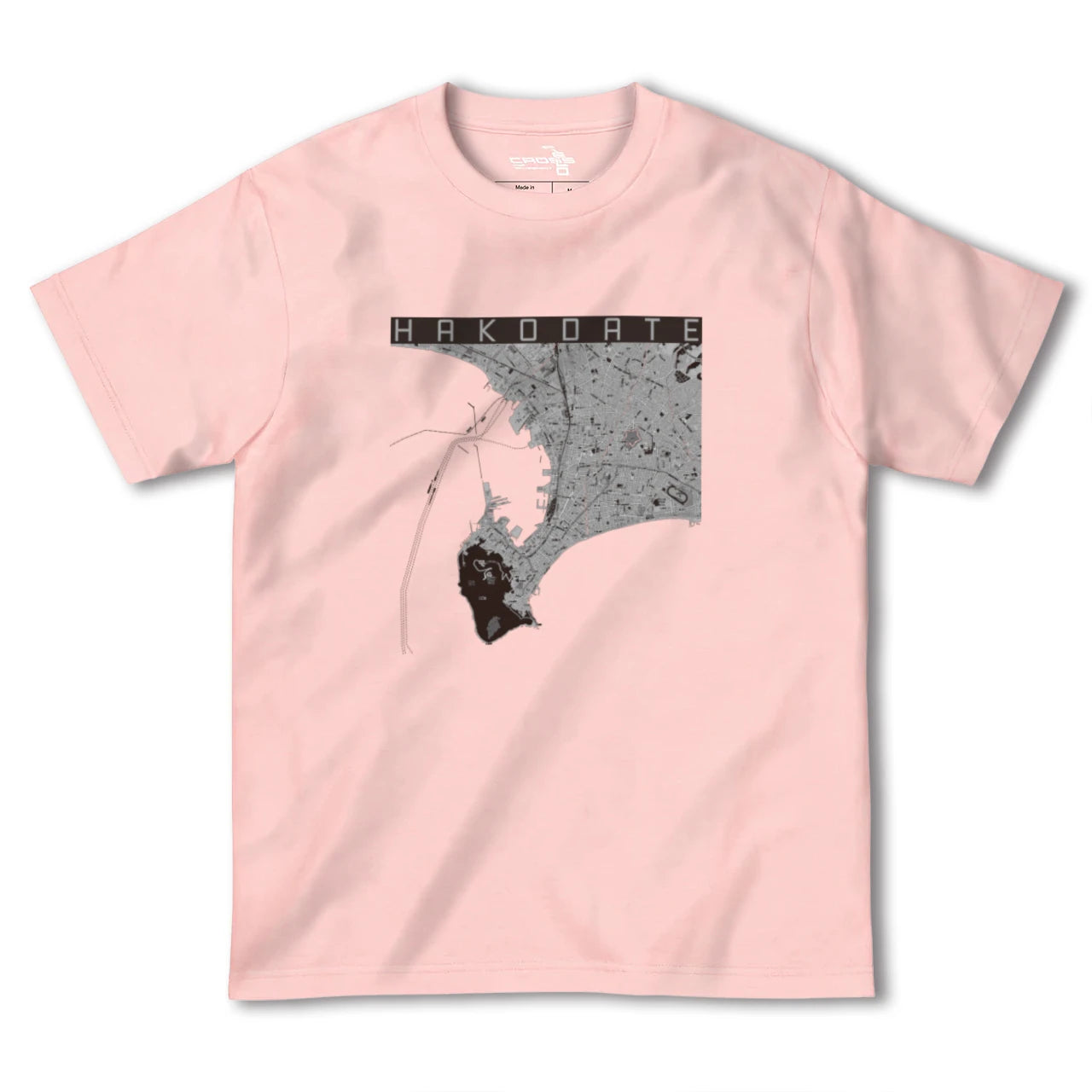 【函館2(北海道)】地図柄ヘビーウェイトTシャツ