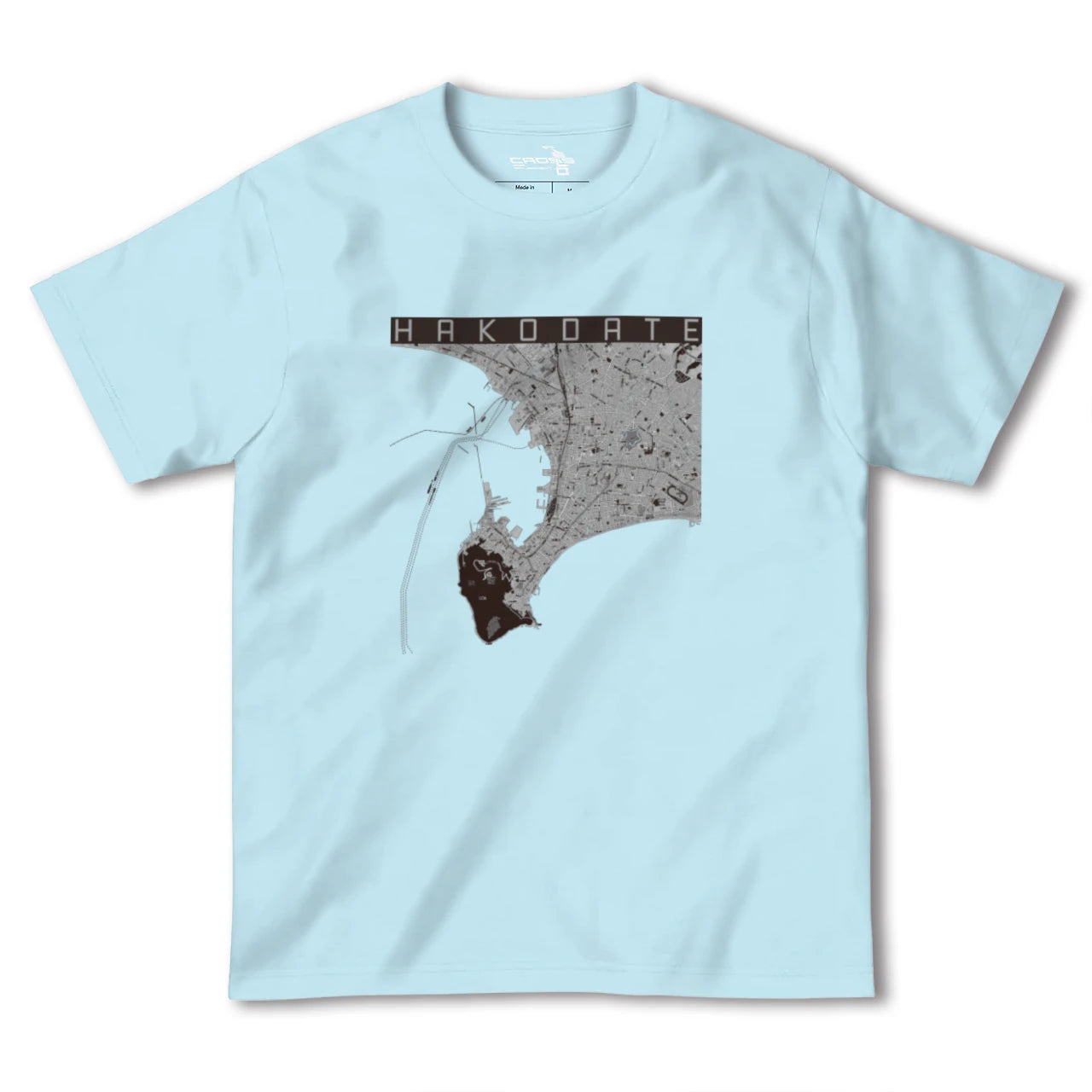 【函館2(北海道)】地図柄ヘビーウェイトTシャツ