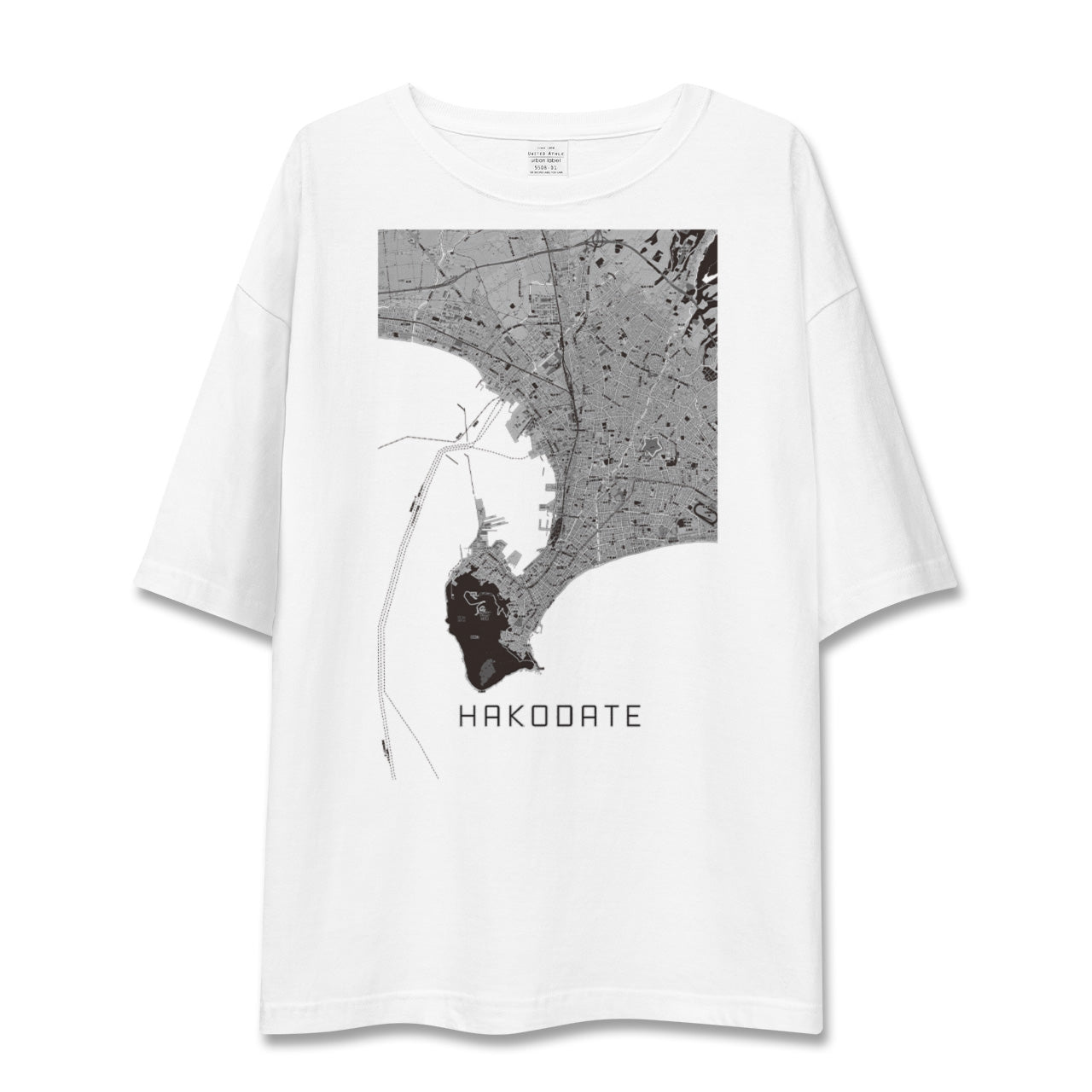 【函館2(北海道)】地図柄ビッグシルエットTシャツ
