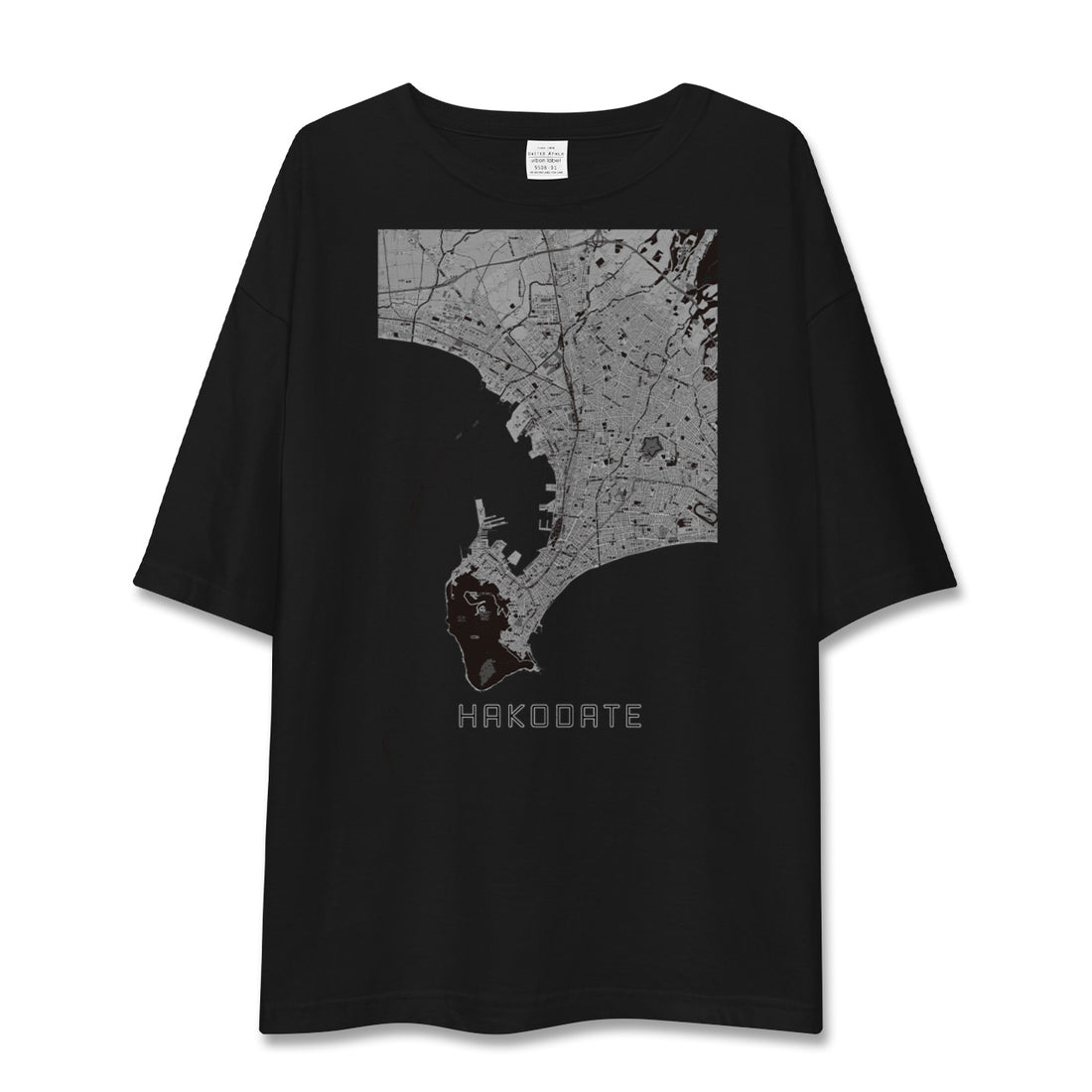 【函館2(北海道)】地図柄ビッグシルエットTシャツ