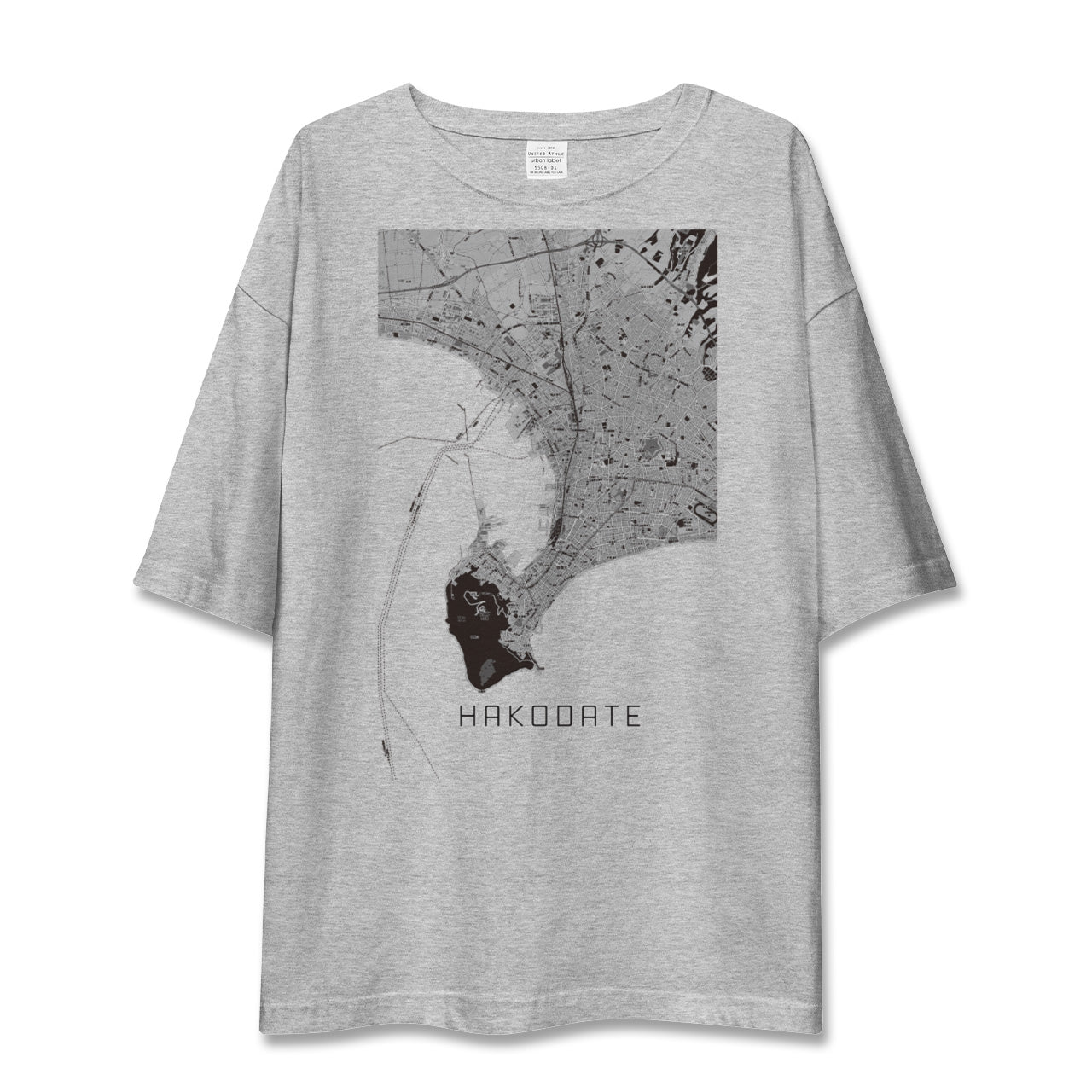 【函館2(北海道)】地図柄ビッグシルエットTシャツ