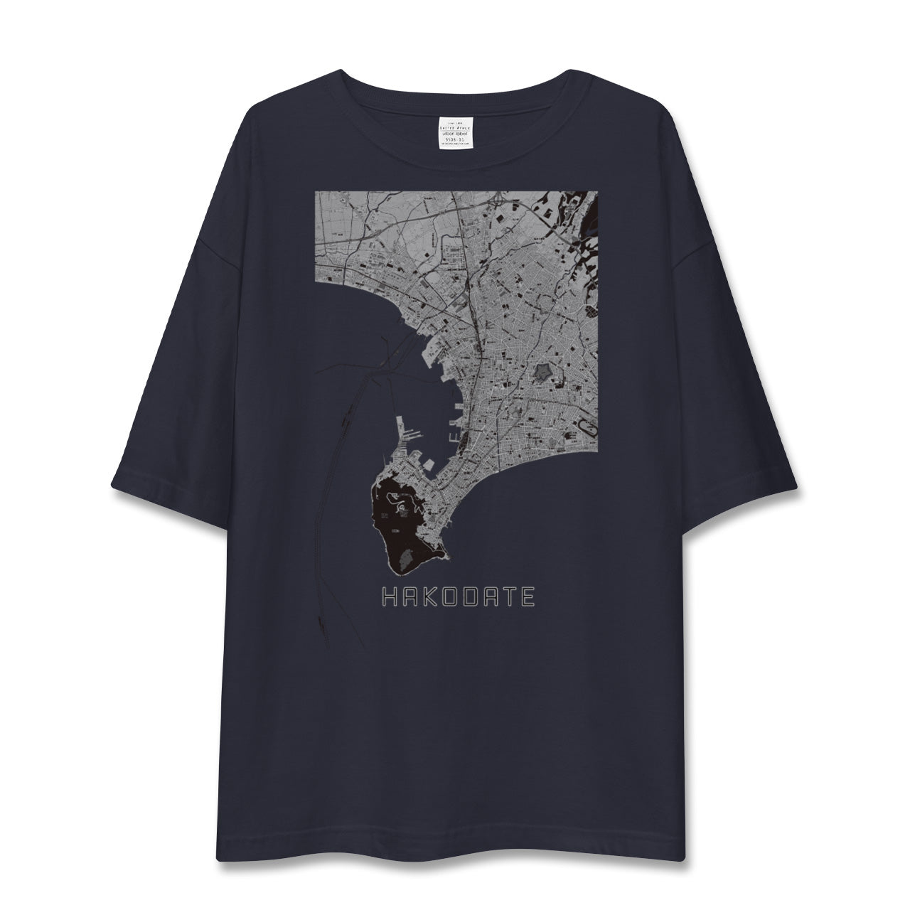 【函館2(北海道)】地図柄ビッグシルエットTシャツ