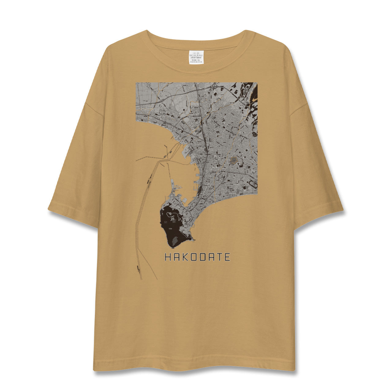 【函館2(北海道)】地図柄ビッグシルエットTシャツ