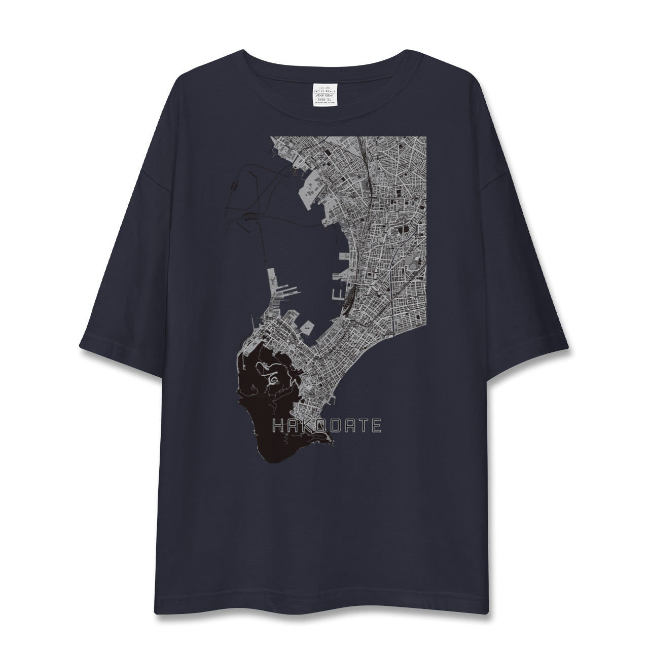 【函館(北海道)】地図柄ビッグシルエットTシャツ
