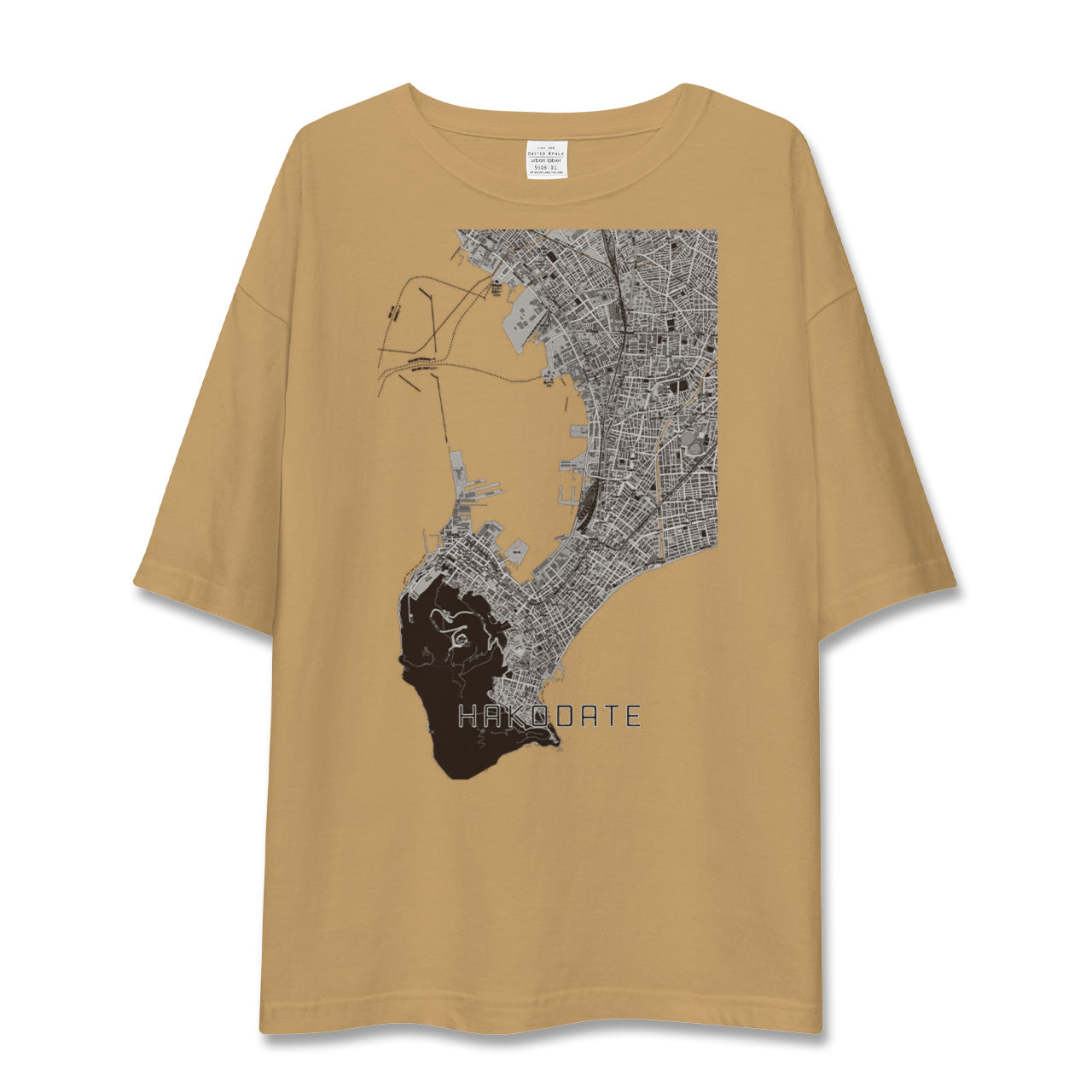 【函館(北海道)】地図柄ビッグシルエットTシャツ