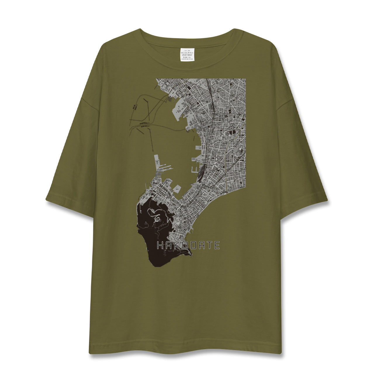 【函館(北海道)】地図柄ビッグシルエットTシャツ