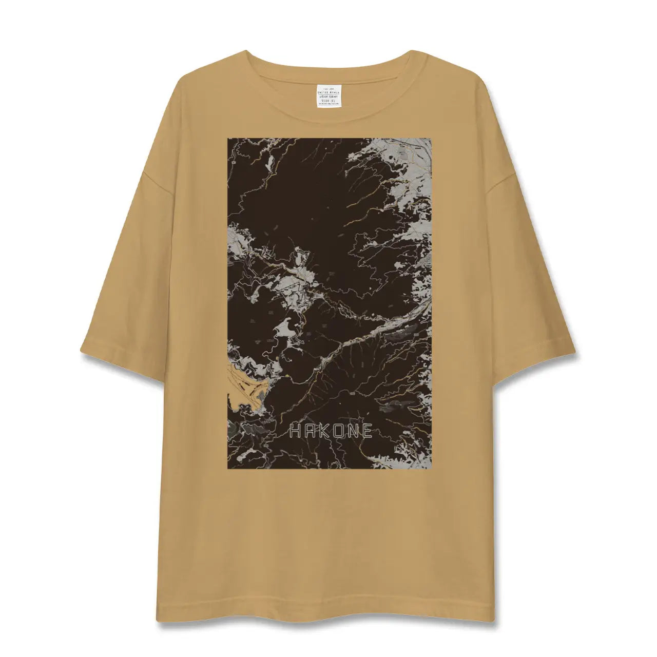 【箱根(神奈川県)】地図柄ビッグシルエットTシャツ