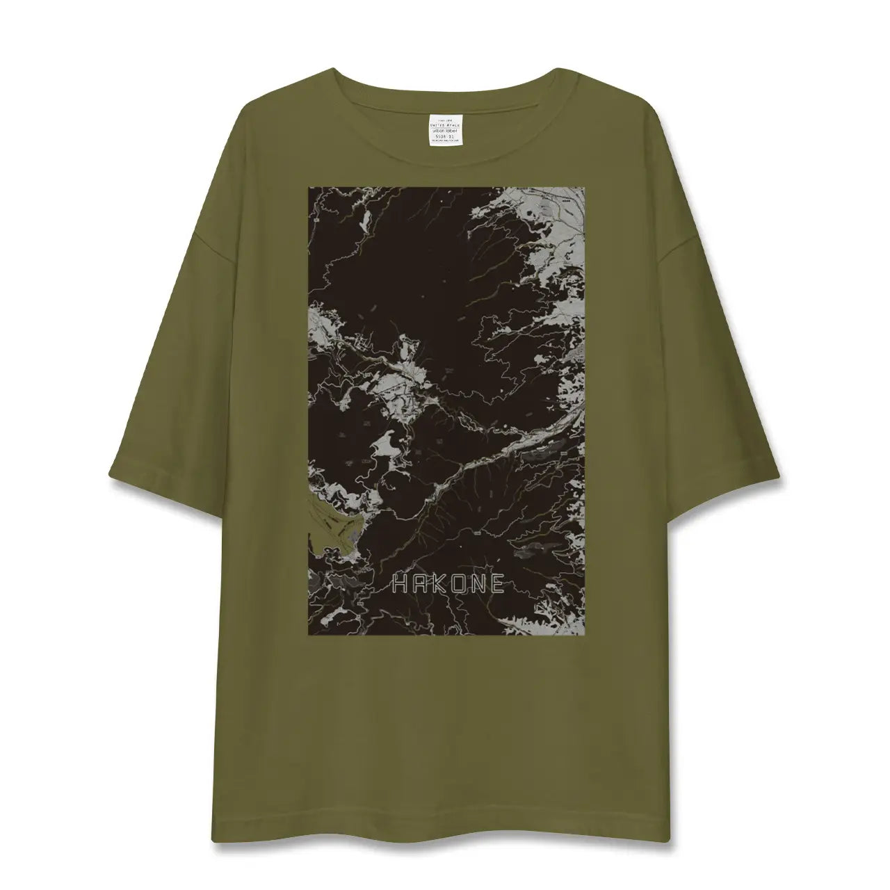 【箱根(神奈川県)】地図柄ビッグシルエットTシャツ
