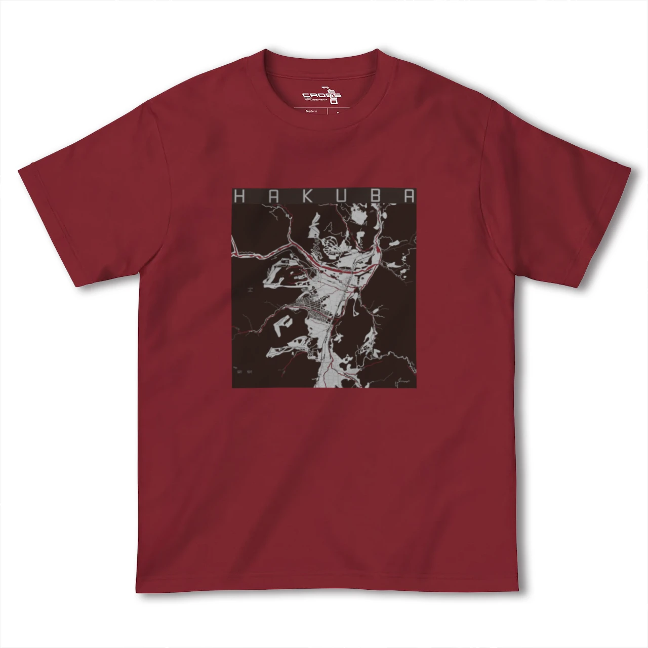 【白馬(長野県)】地図柄ヘビーウェイトTシャツ