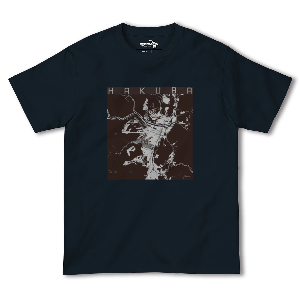 【白馬(長野県)】地図柄ヘビーウェイトTシャツ