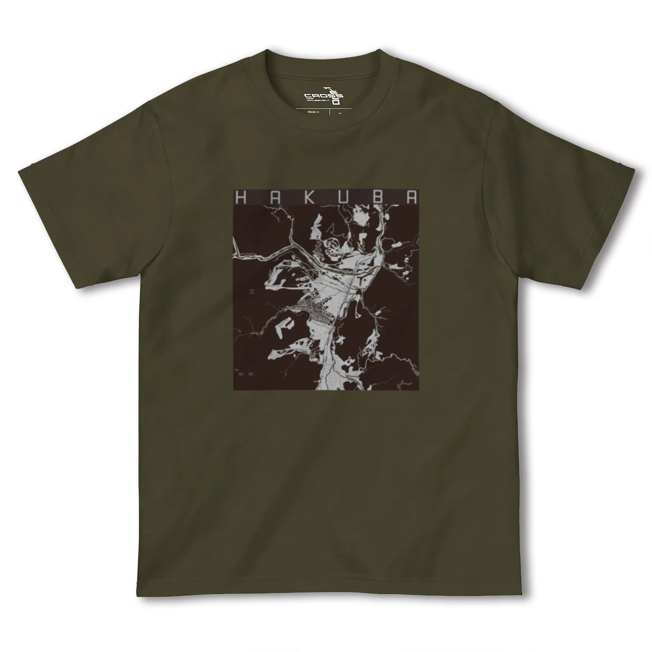 【白馬(長野県)】地図柄ヘビーウェイトTシャツ