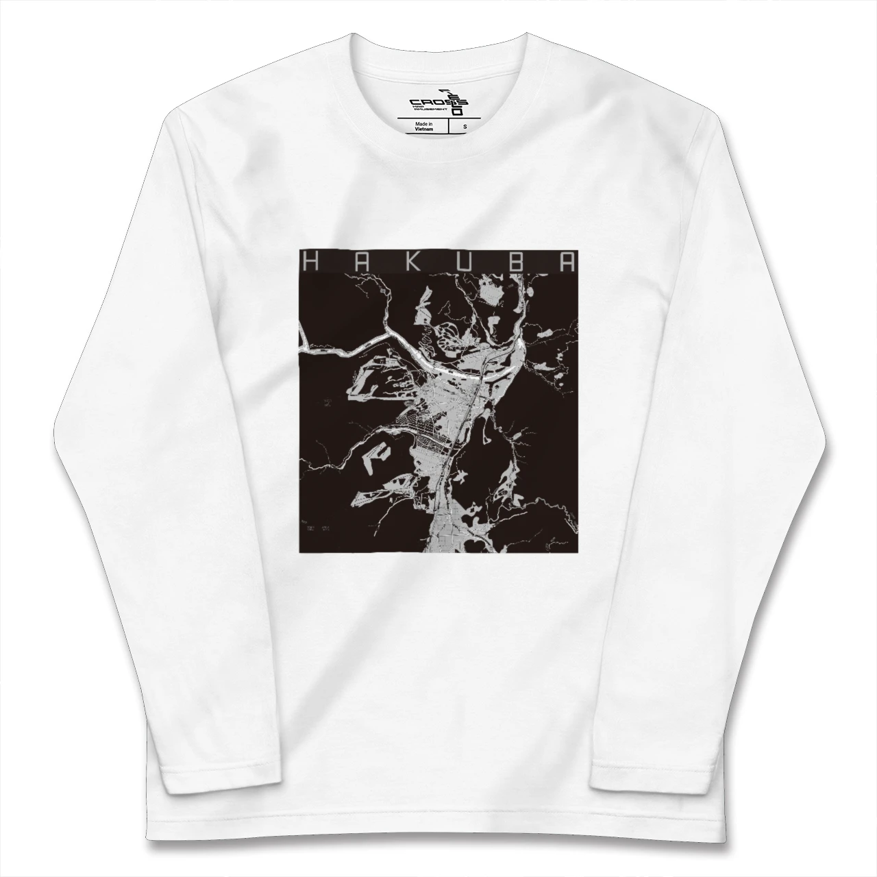 【白馬(長野県)】地図柄ロングスリーブTシャツ