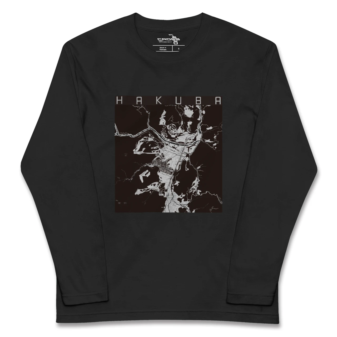 【白馬(長野県)】地図柄ロングスリーブTシャツ