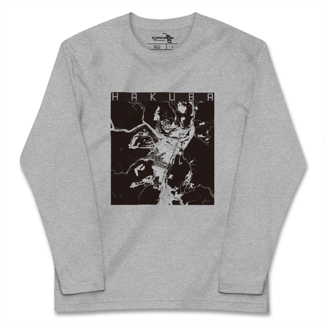 【白馬(長野県)】地図柄ロングスリーブTシャツ