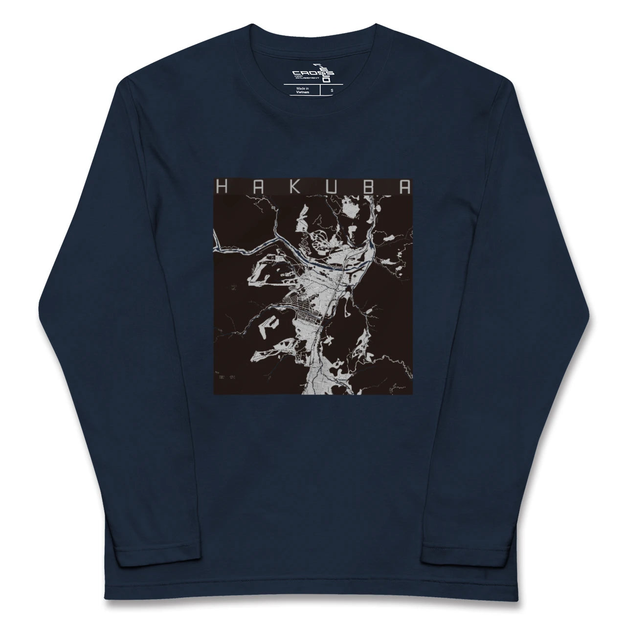 【白馬(長野県)】地図柄ロングスリーブTシャツ