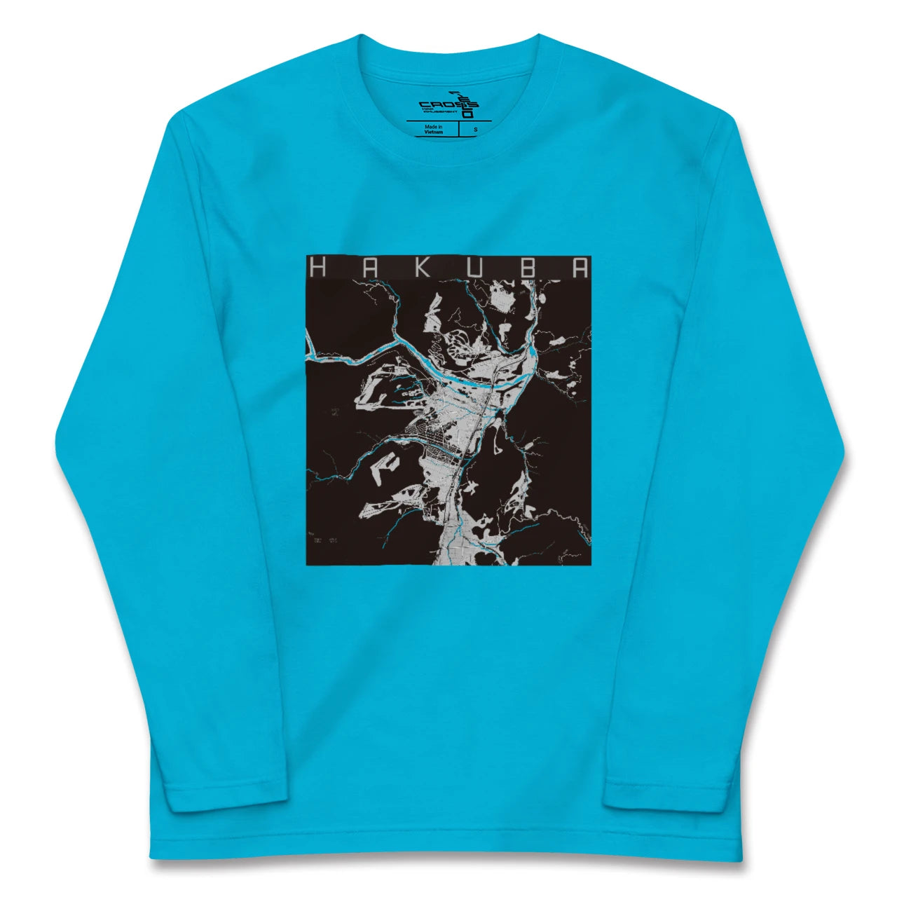 【白馬(長野県)】地図柄ロングスリーブTシャツ