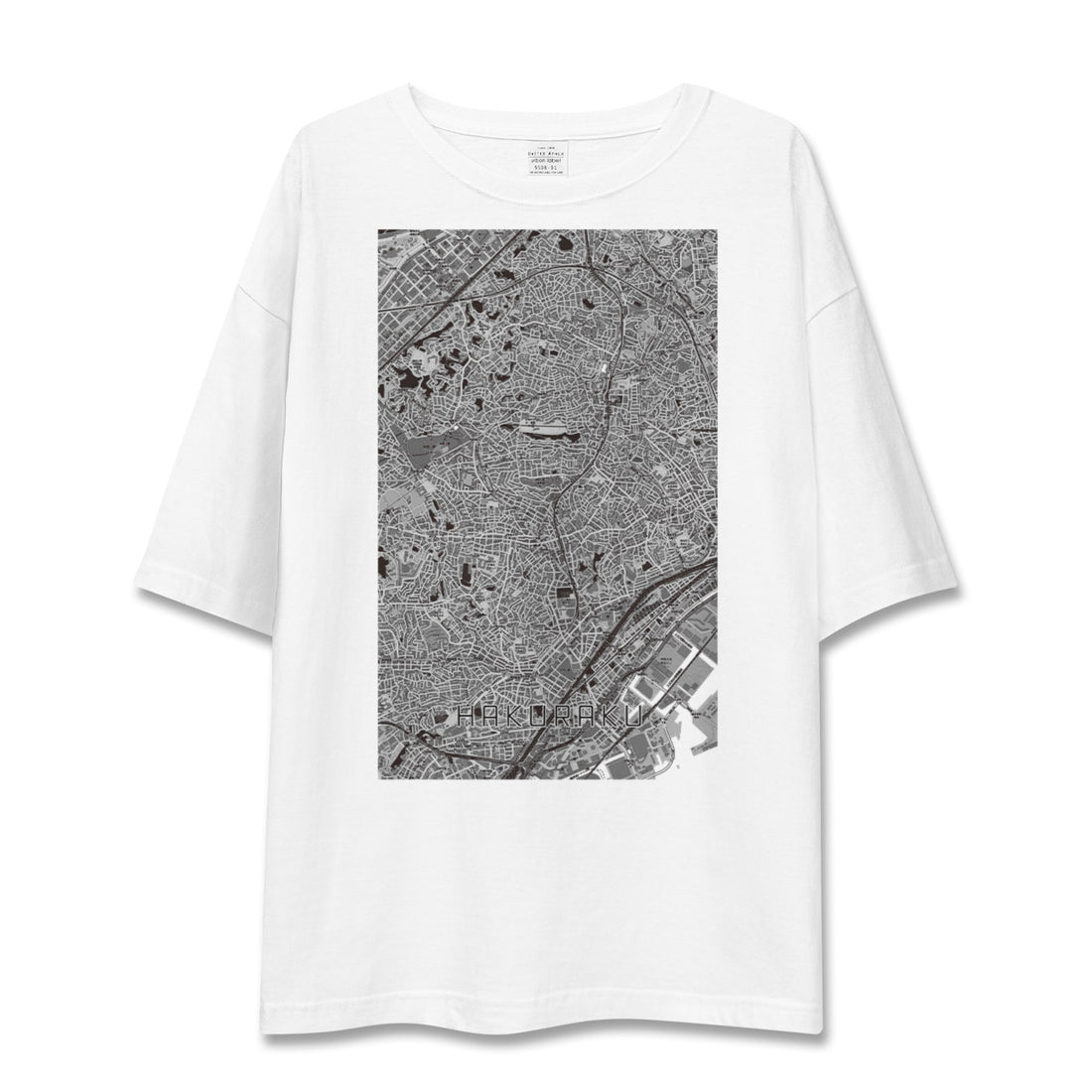 【白楽(神奈川県)】地図柄ビッグシルエットTシャツ