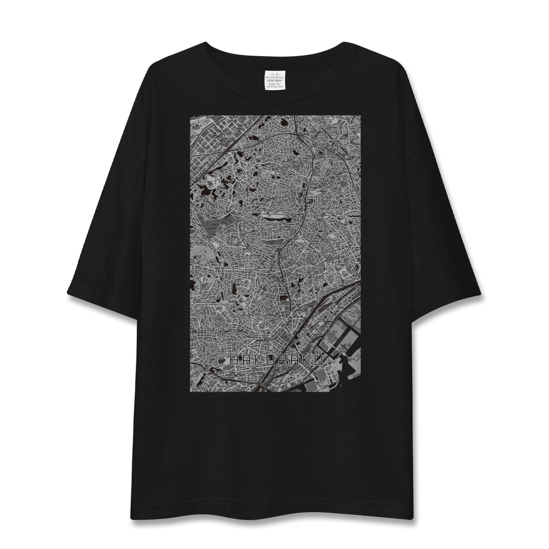 【白楽(神奈川県)】地図柄ビッグシルエットTシャツ