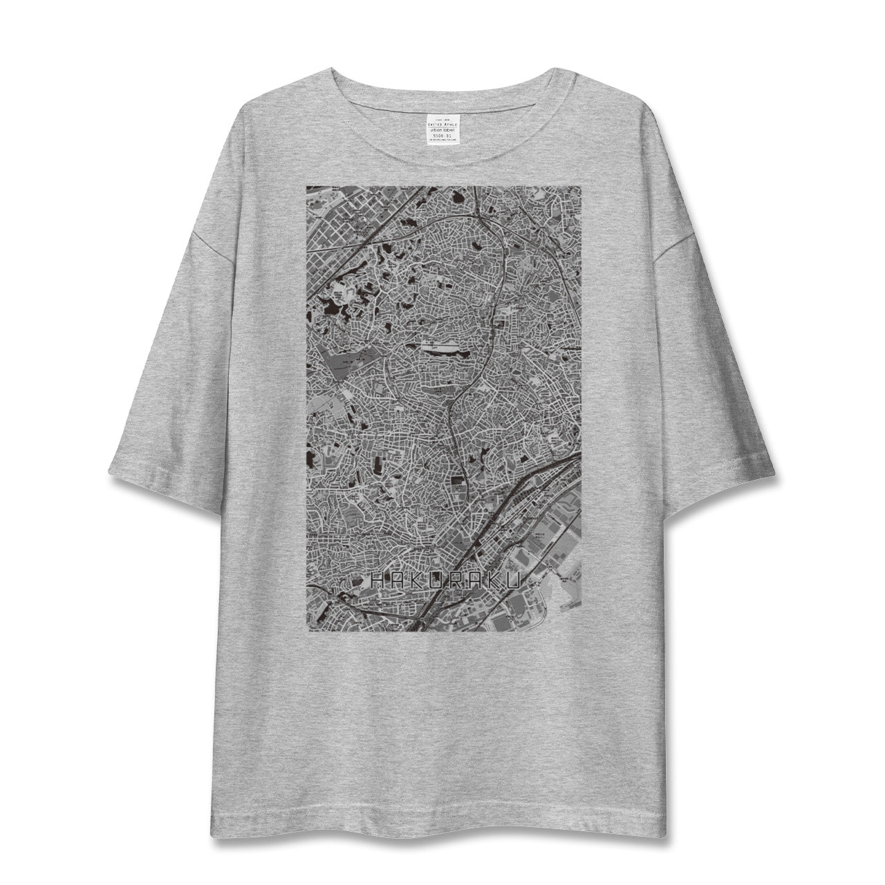 【白楽(神奈川県)】地図柄ビッグシルエットTシャツ