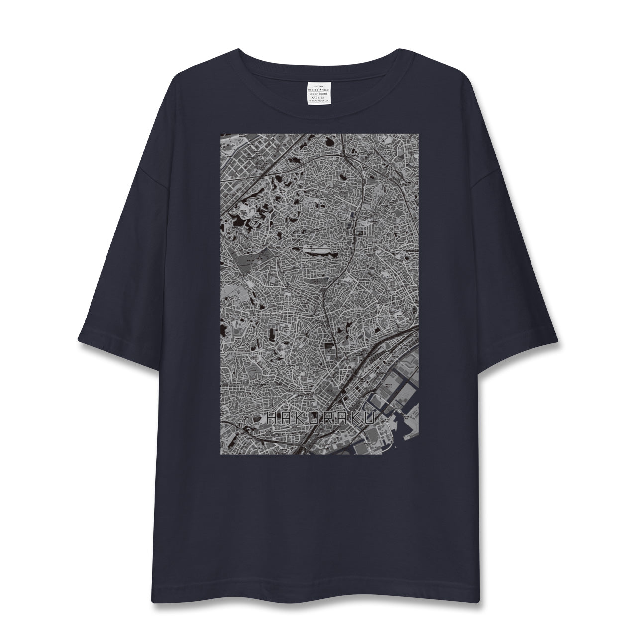 【白楽(神奈川県)】地図柄ビッグシルエットTシャツ