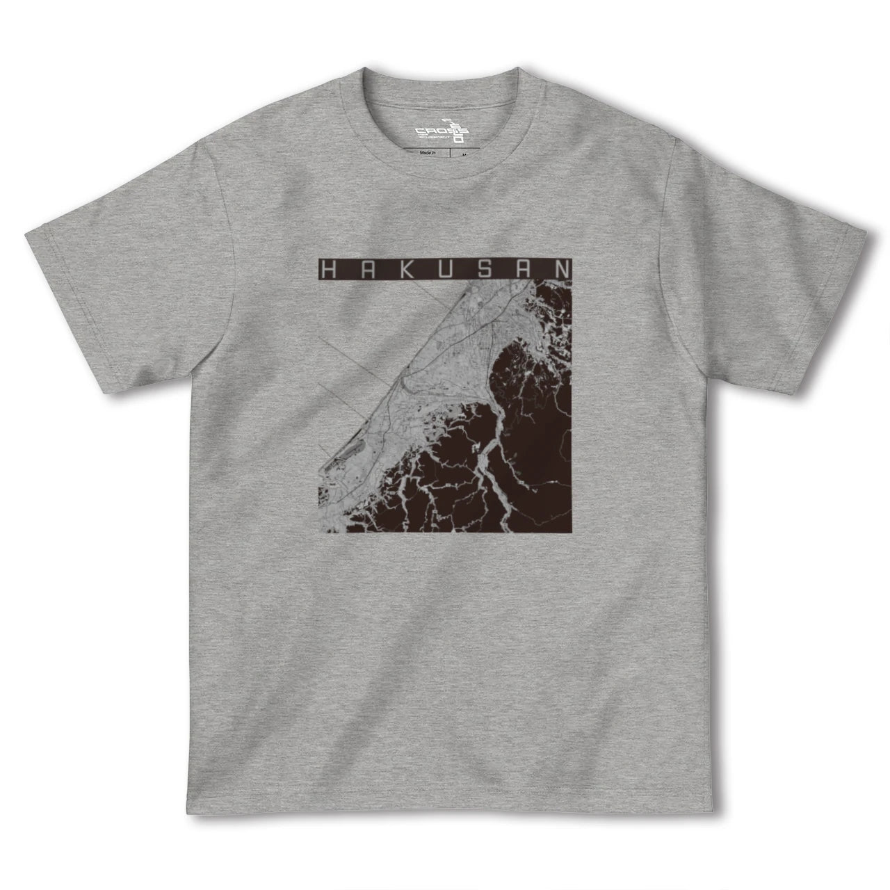 【白山(石川県)(石川県)】地図柄ヘビーウェイトTシャツ