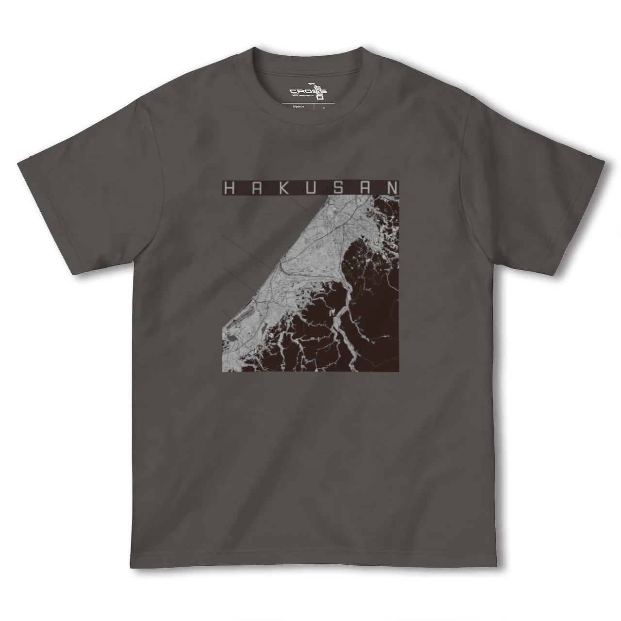 【白山(石川県)(石川県)】地図柄ヘビーウェイトTシャツ