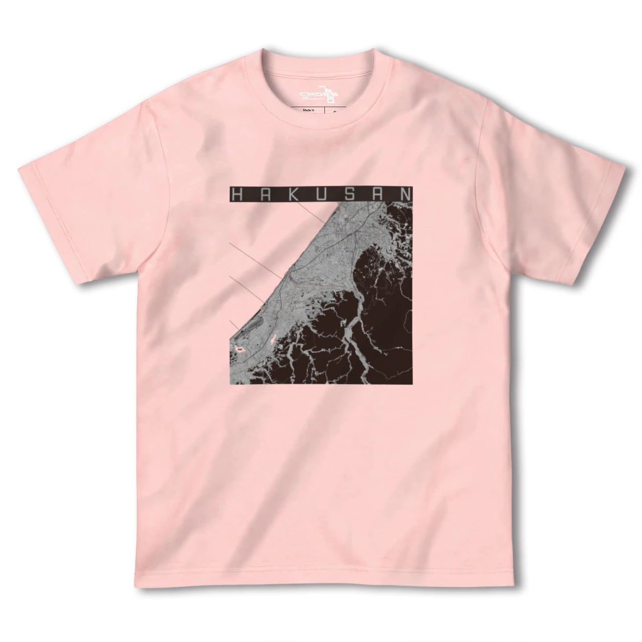 【白山(石川県)(石川県)】地図柄ヘビーウェイトTシャツ