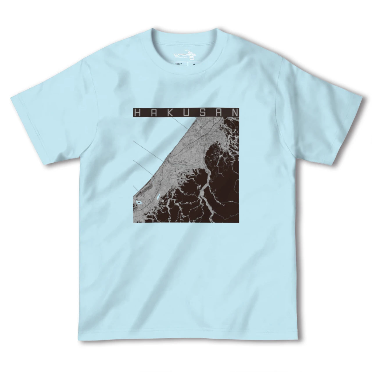 【白山(石川県)(石川県)】地図柄ヘビーウェイトTシャツ