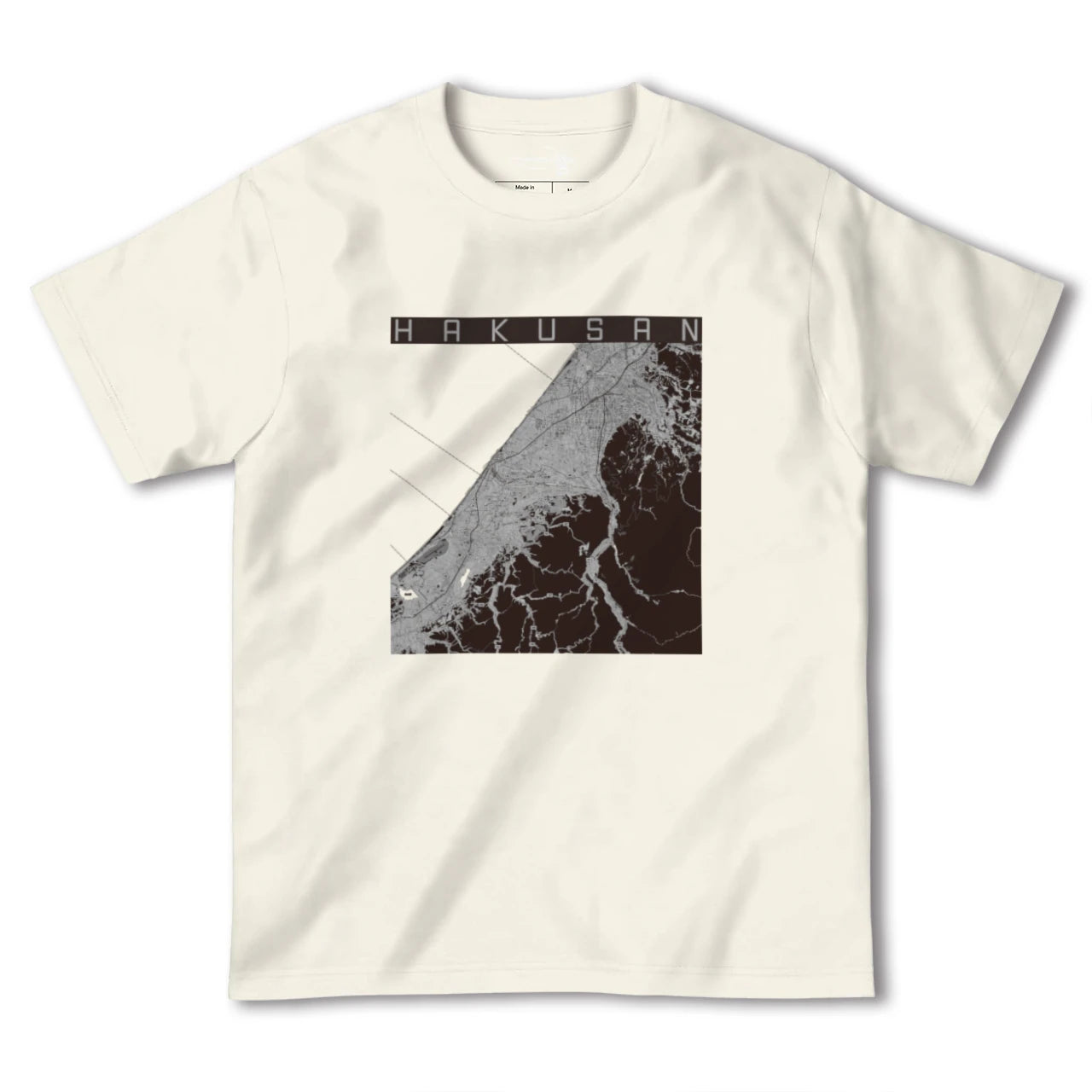 【白山(石川県)(石川県)】地図柄ヘビーウェイトTシャツ