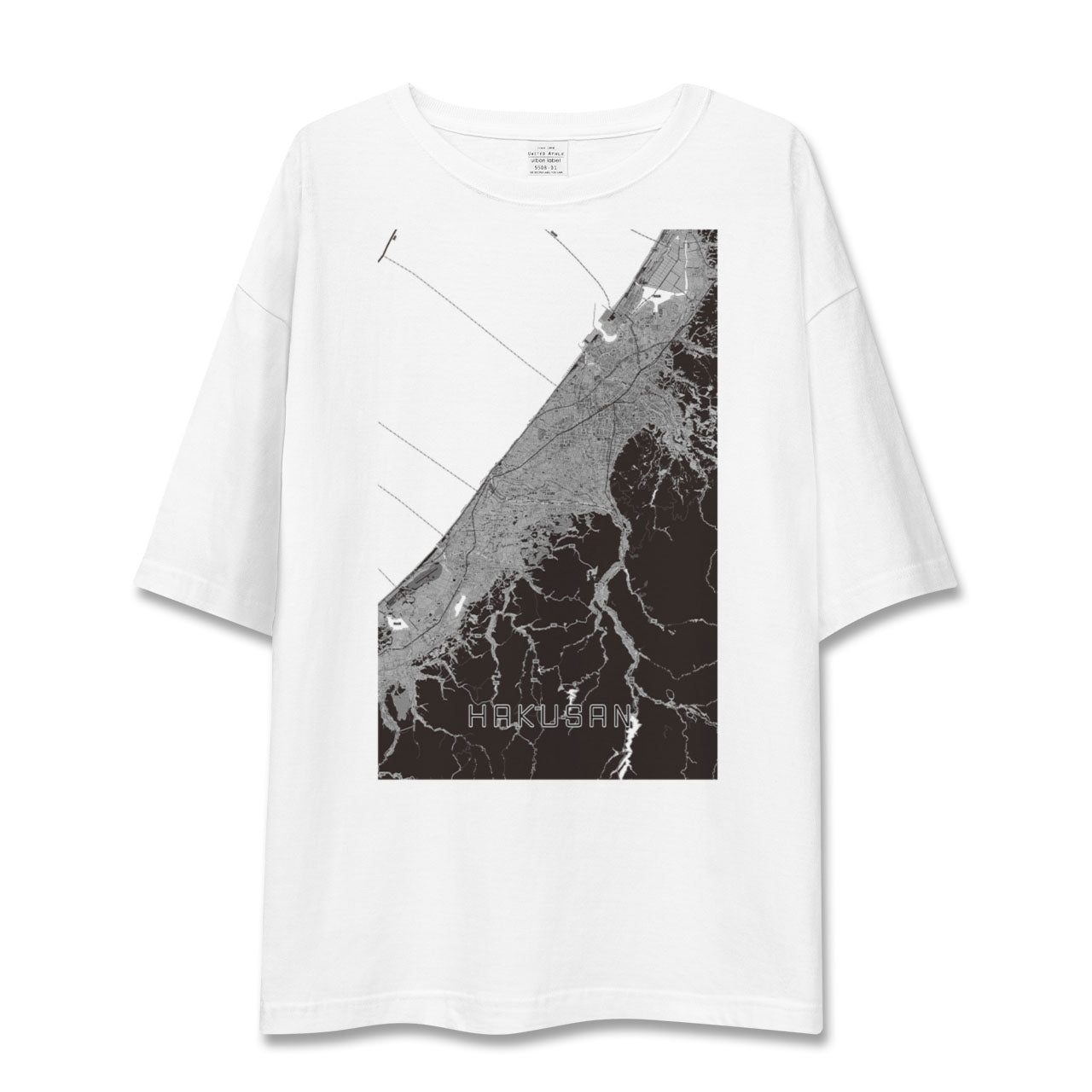 【白山(石川県)(石川県)】地図柄ビッグシルエットTシャツ