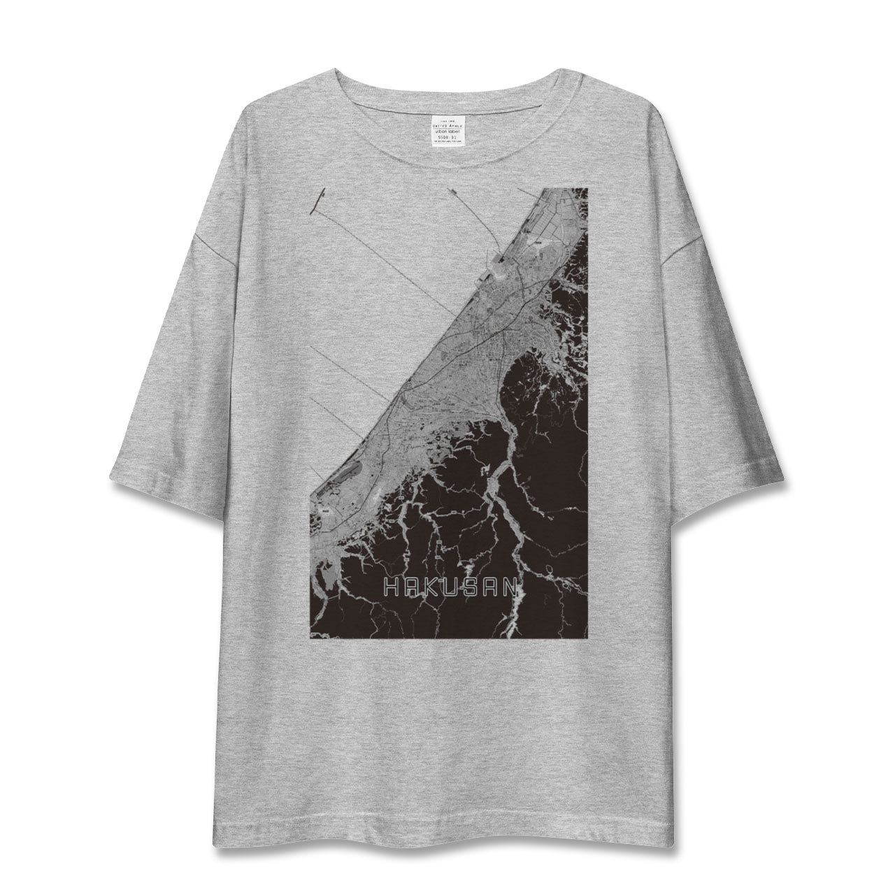 【白山(石川県)(石川県)】地図柄ビッグシルエットTシャツ
