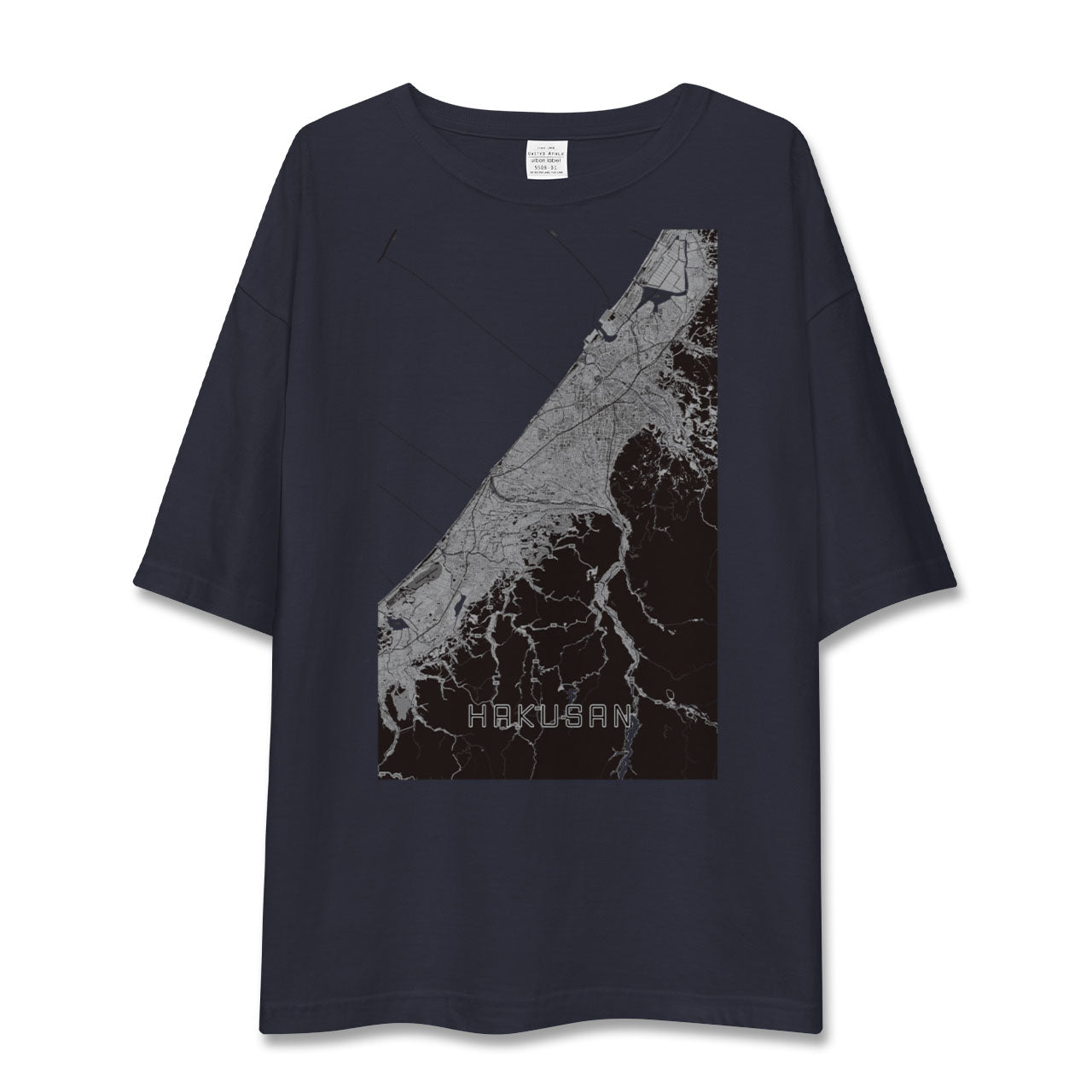 【白山(石川県)(石川県)】地図柄ビッグシルエットTシャツ