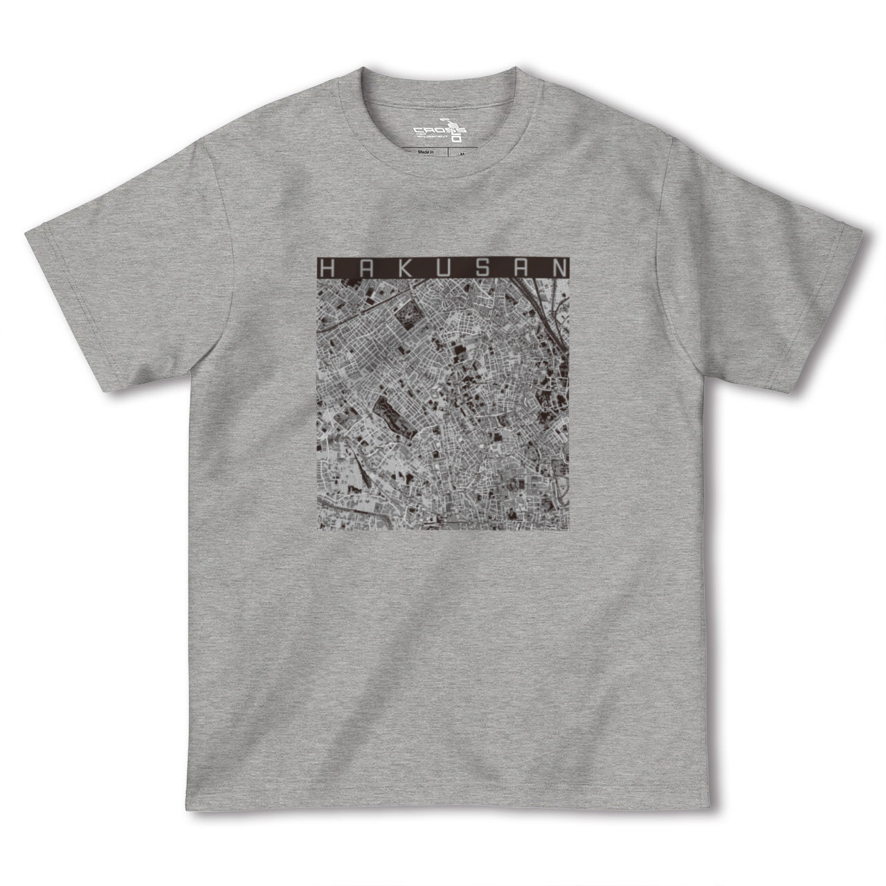 【白山(東京都)】地図柄ヘビーウェイトTシャツ